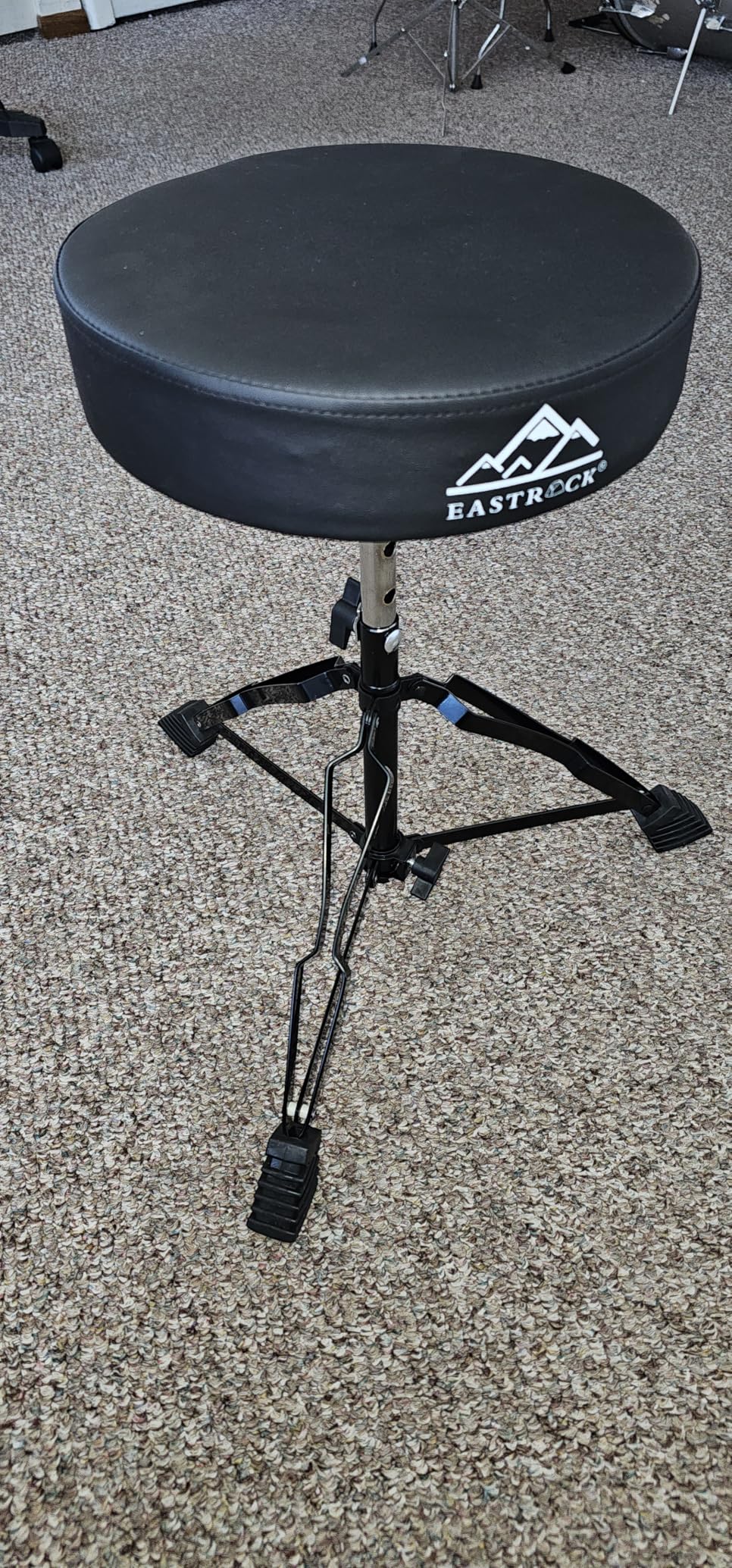 EASTROCK Drum Throne,Padded Drum Seat Drumming Stools with Anti-Slip Feet for Adults and Kids Drummers (Black) customer photo 1