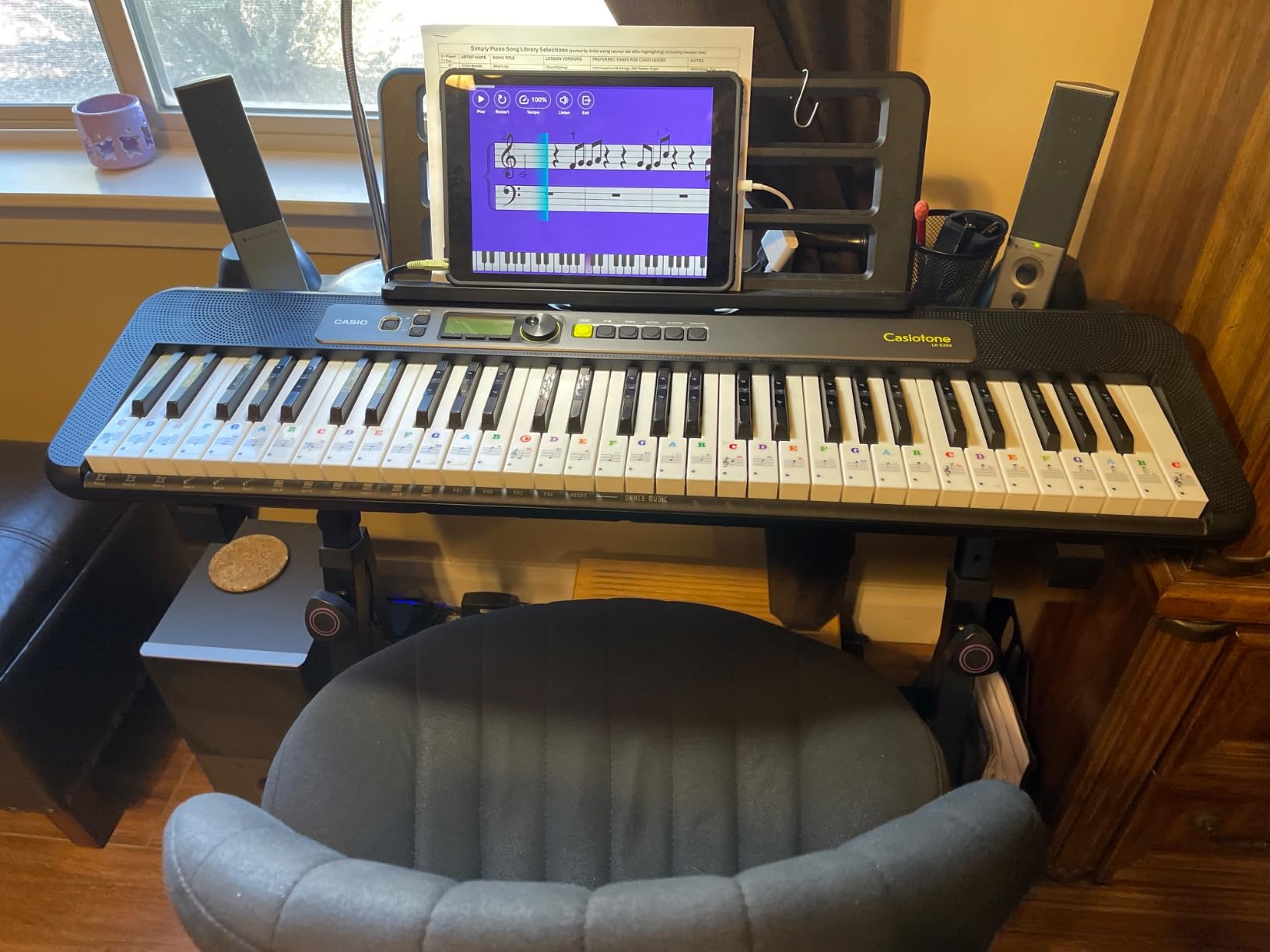 Casiotone LK-S250 - 61-Key Lighted Portable Keyboard | Touch Response | Key Lighting System, 400 Tones, Dance Music Mode | 60 Songs + 4-Stage Lesson System customer photo 1