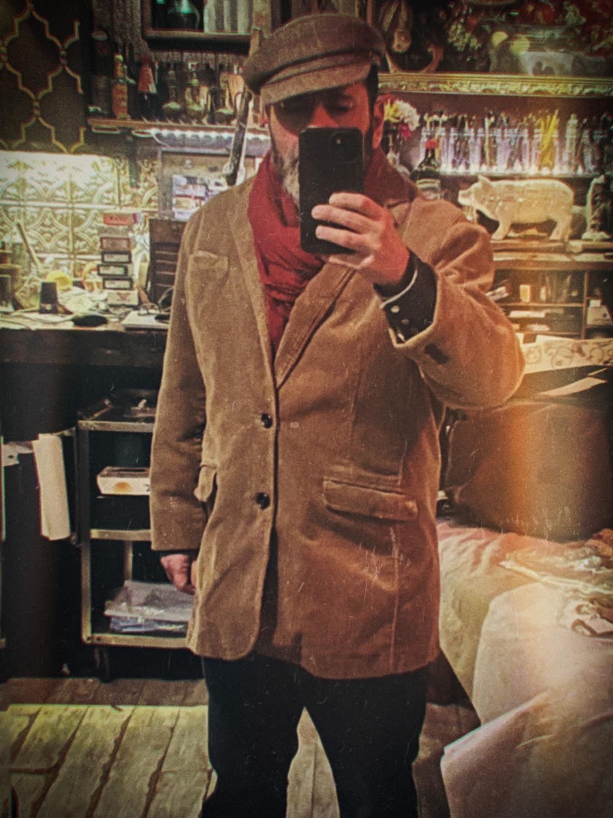 chouyatou Men's Vintage Casual Work Wear Corduroy Suit Blazer Jacket Sport Coat customer photo 1