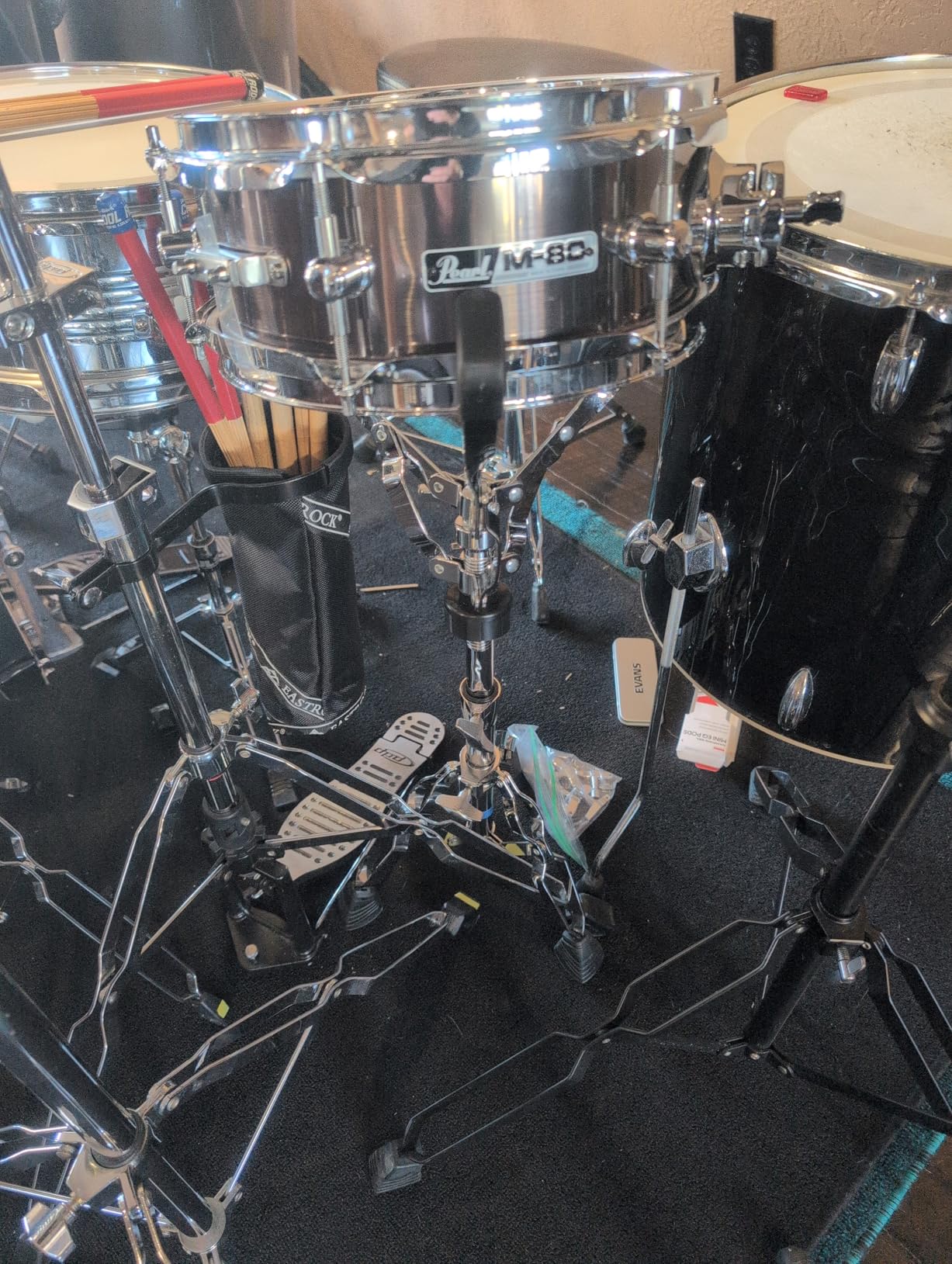 EASTROCK Snare Drum Stand Adjustable with Drum Bracket Double Braced, Fit 10-14 Inches Dia Snare Drum Base Height Adjust From 14 to 23.6 Inches customer photo 1