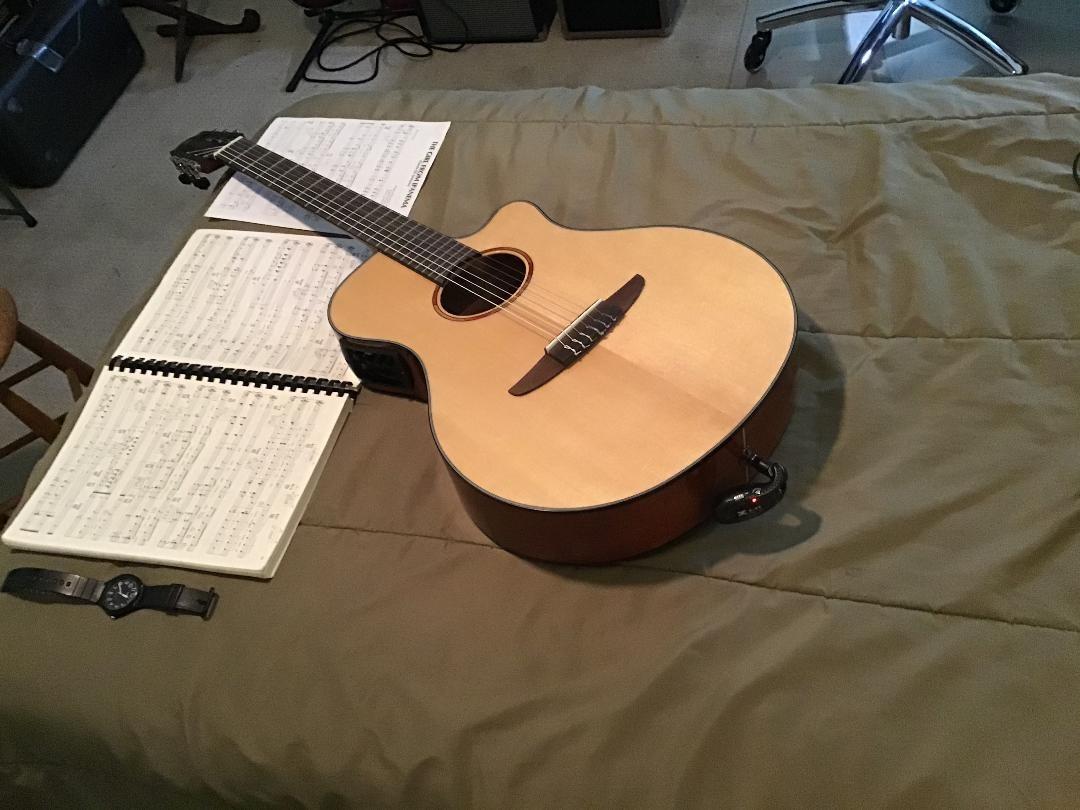 Yamaha NTX1 NT Cutaway Acoustic-Electric Nylon-String Classical Guitar, Natural customer photo 1