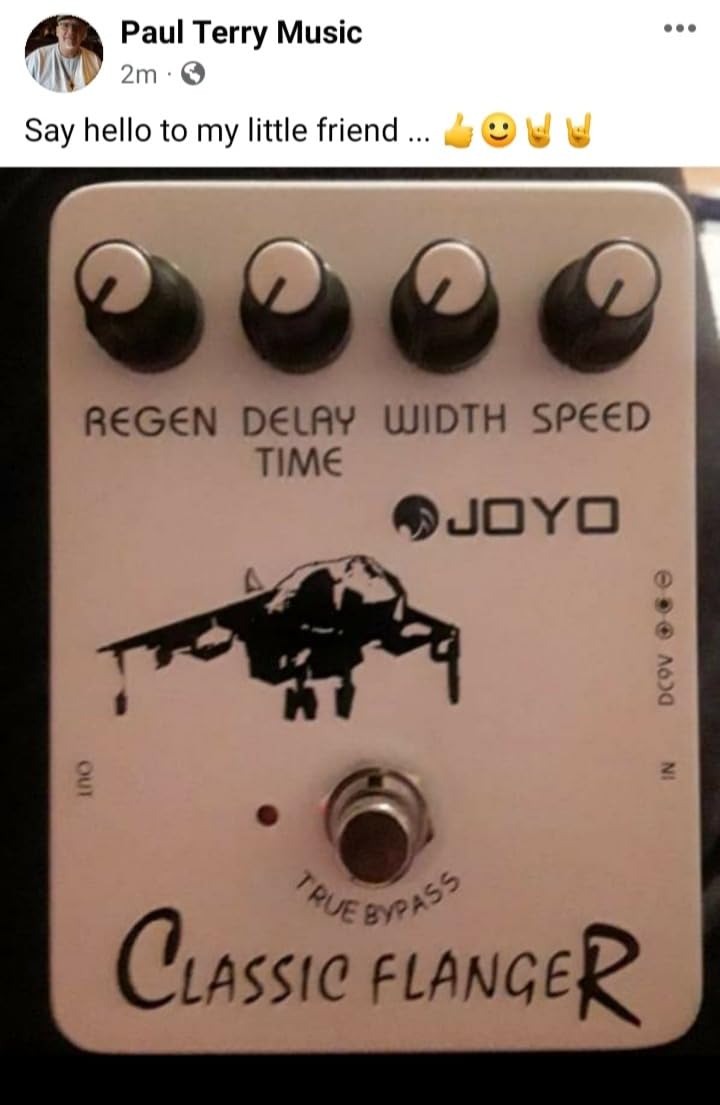 JOYO Classic Flanger Guitar Pedal JF-07 (BBD Circuit, True Bypass) customer photo 1