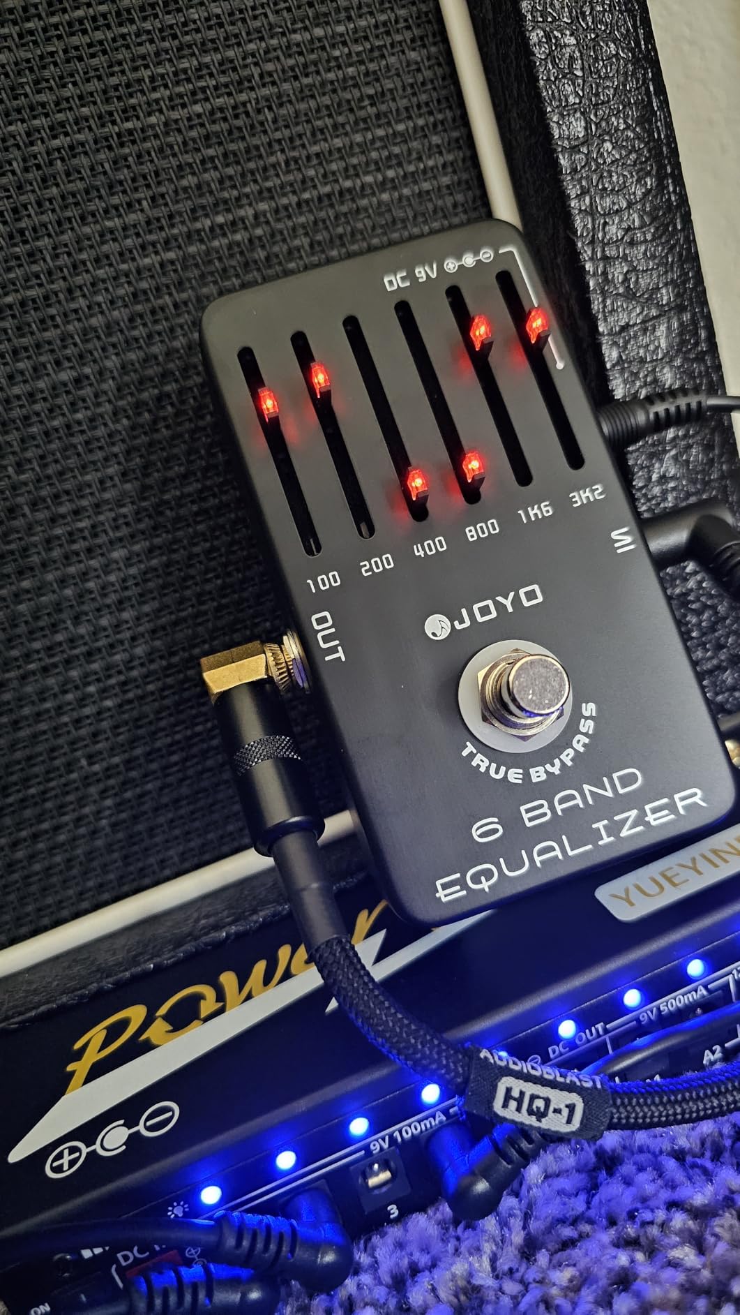 JOYO 6-Band EQ Guitar Pedal, ±18dB Graphic Equalizer for Precise Tone Shaping, Guitar-Optimized 100Hz-3.2kHz with Illuminated Sliders, True Bypass (JF-11) customer photo 2