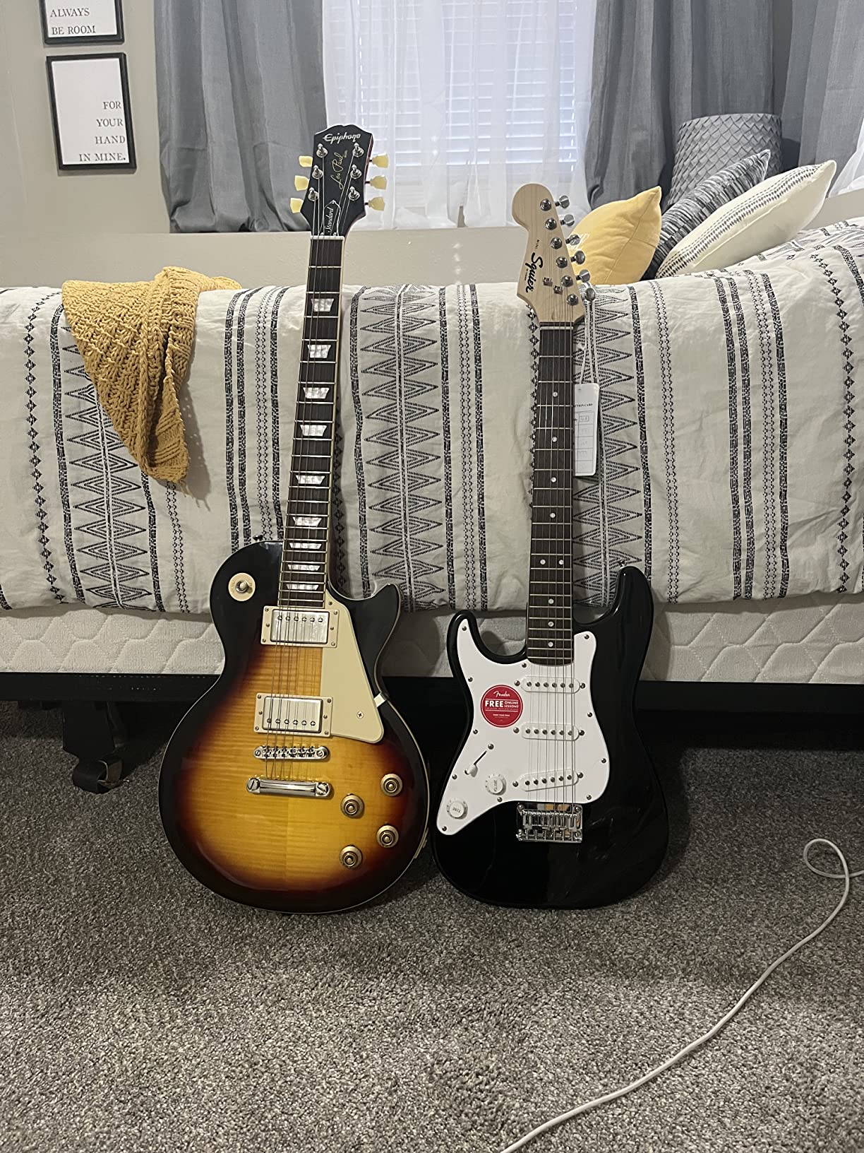 Squier Mini Stratocaster Electric Guitar, with 2-Year Warranty, Black, Laurel Fingerboard, Left-Handed customer photo 1
