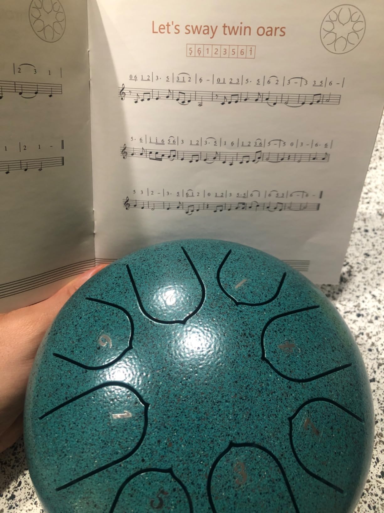 Lronbird Steel Tongue Drum 6 Inch 8 Notes Rain Drum Style Gift | Calming, Relaxation, Meditation, Education, Musical Instrument for Adults Beginners (Malachite) customer photo 1