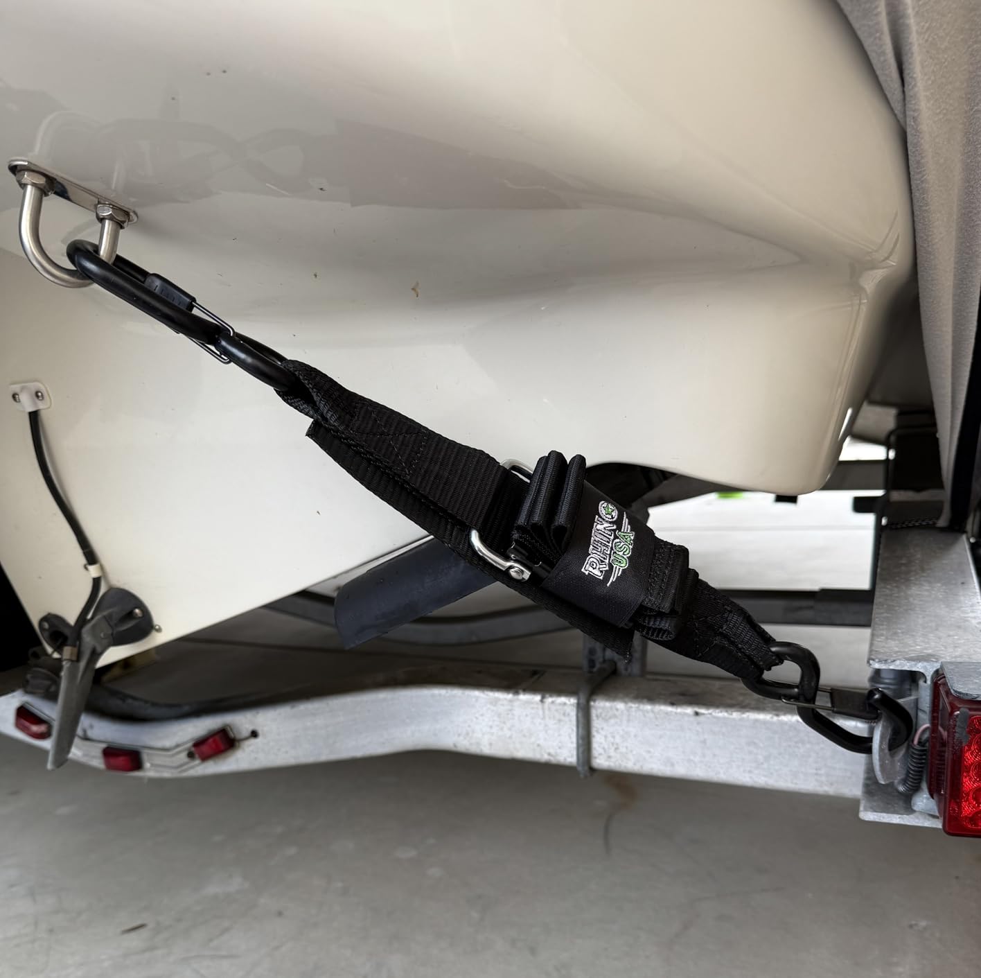 Rhino USA Boat Trailer Straps (2-Pack) - Heavy Duty 2 Inch x 48 Inch Boat Tie Down Straps to Trailer - Ultimate Adjustable Transom Tie Down Straps for Trailering Safety with Boat, Jet Ski, & More! customer photo 2