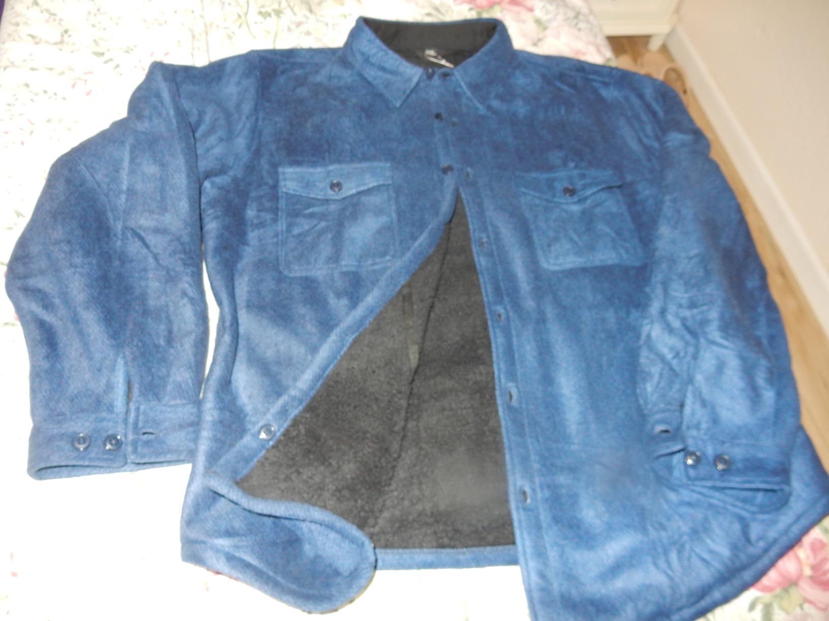 ZENTHACE Men's Warm Sherpa Lined Fleece Plaid Flannel Shirt Jacket (All Sherpa Fleece Lined) customer photo 1