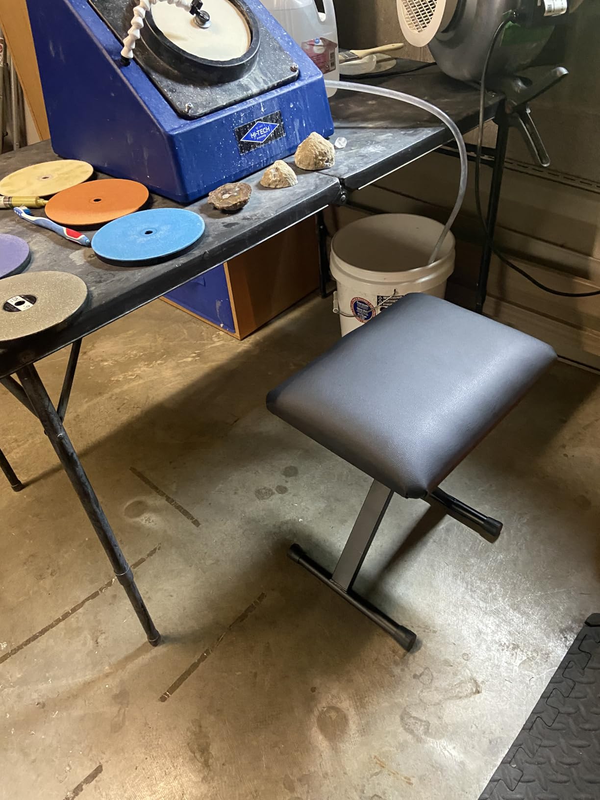 CAHAYA Keyboard Bench X-Style Height Adjustable 16.3-19.6in Padded Cushion Piano Stool Bench Keyboard Chair for Keyboards Piano CY0257 customer photo 1