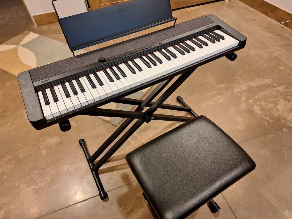 Casiotone CT-S1 61-Key Touch-Sensitive Retro Keyboard | Sleek, Portable Design for Beginners to Pros | Stereo Grand Piano + 60 AiX Tones | USB-MIDI Connectivity | White customer photo 1