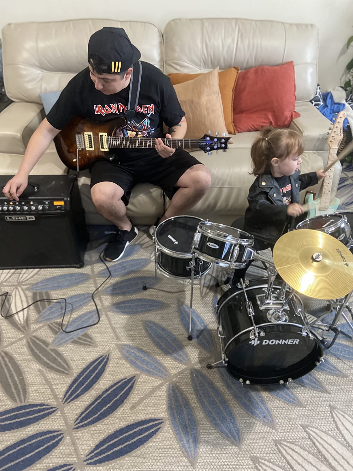 Kids Drum Sets-Donner 5-Piece for Beginners, 14 inch Junior Drum Kit, with Adjustable Throne, Cymbal, Hi-Hat, Pedal & Drumstick customer photo 2