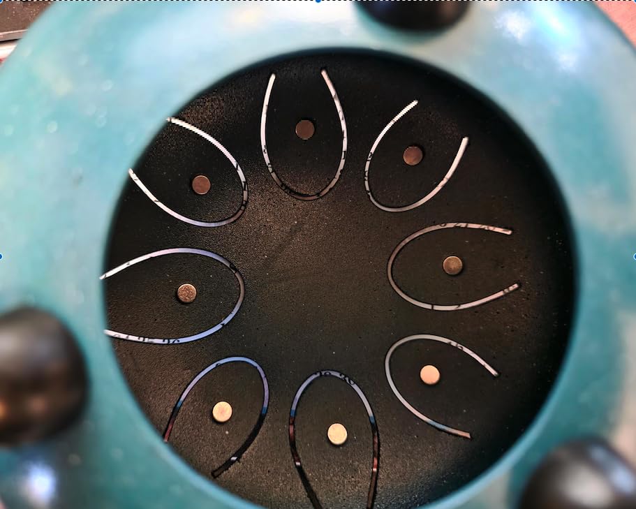 REGIS Steel Tongue Drum 6 Inch 8 Notes, Rain Drum Style Calming Percussion Instrument for Relaxation & Meditation, Musical Gift for Adults & Beginners (Malachite) customer photo 1