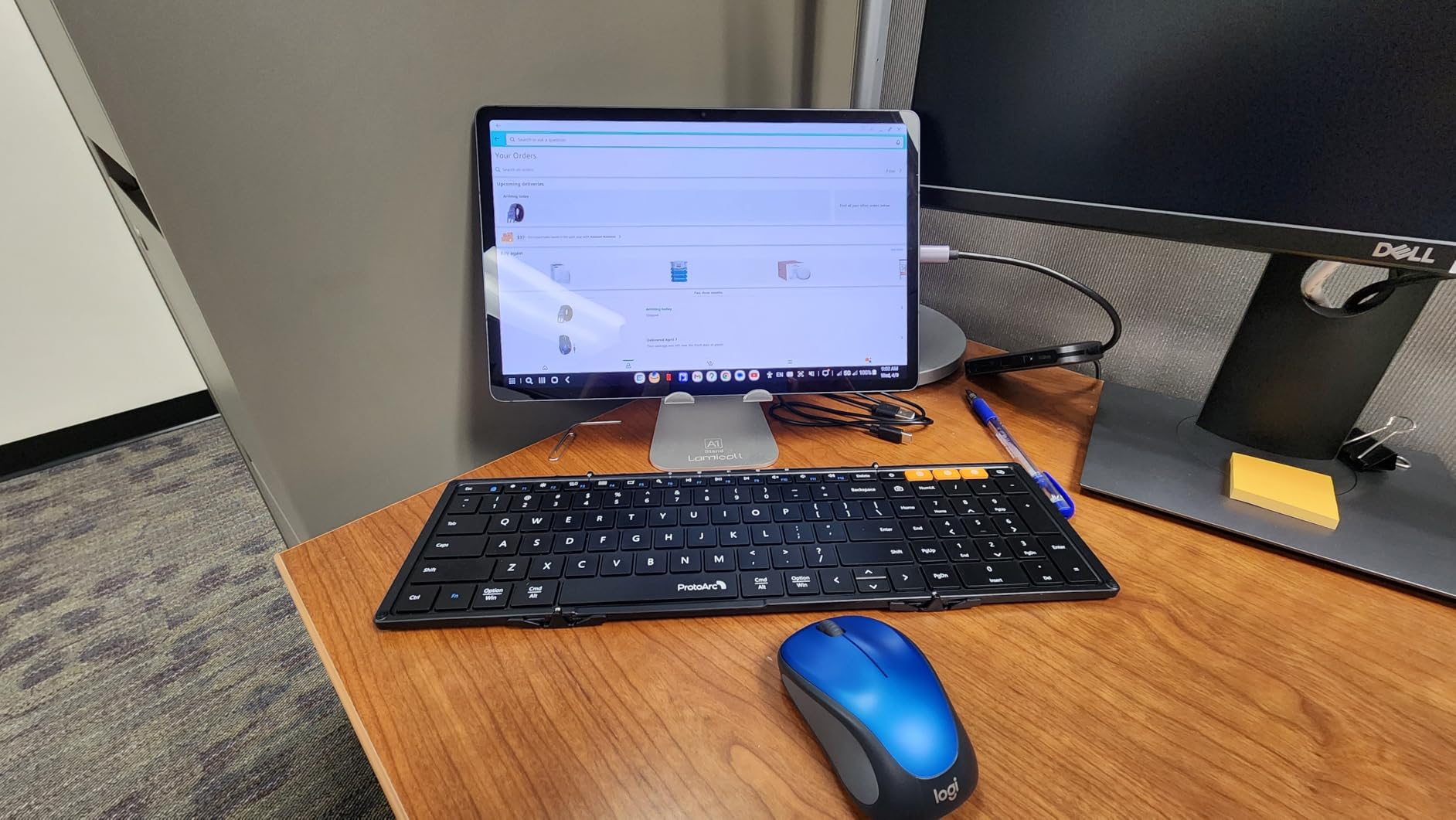 ProtoArc Foldable Bluetooth Keyboard, XK01 Full-Size Portable Wireless Keyboard for Travel, 105 Keys, 0.65