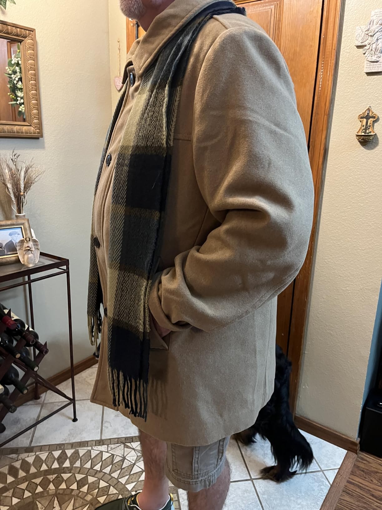 Dockers Men's Weston Wool Blend Coat With Scarf (Regular and Big & Tall) customer photo 2