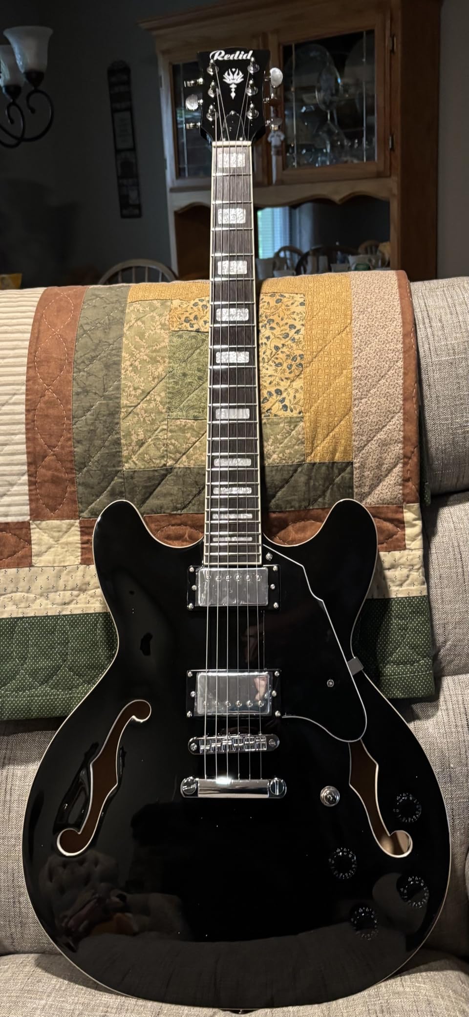 Redid Semi-Hollow Body Electric Guitar RD-100 Jazz Guitar with F-Hole, Maple neck,humbucker Pickups(Brown) customer photo 1