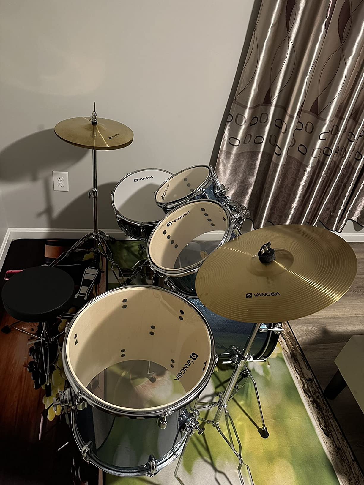 Kids Drum Set Vangoa 3-Piece Beginner, 14
