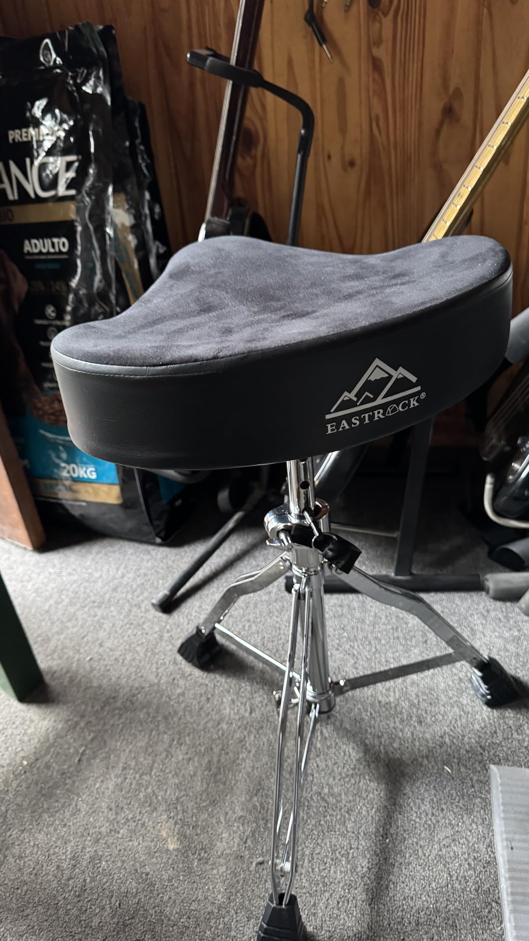 EASTROCK Drum Throne Drum Seat Height Adjustable, Padded Drum Stools Motorcycle Style Drum Chair with Anti-Slip Feet for Drummers, Adult customer photo 2