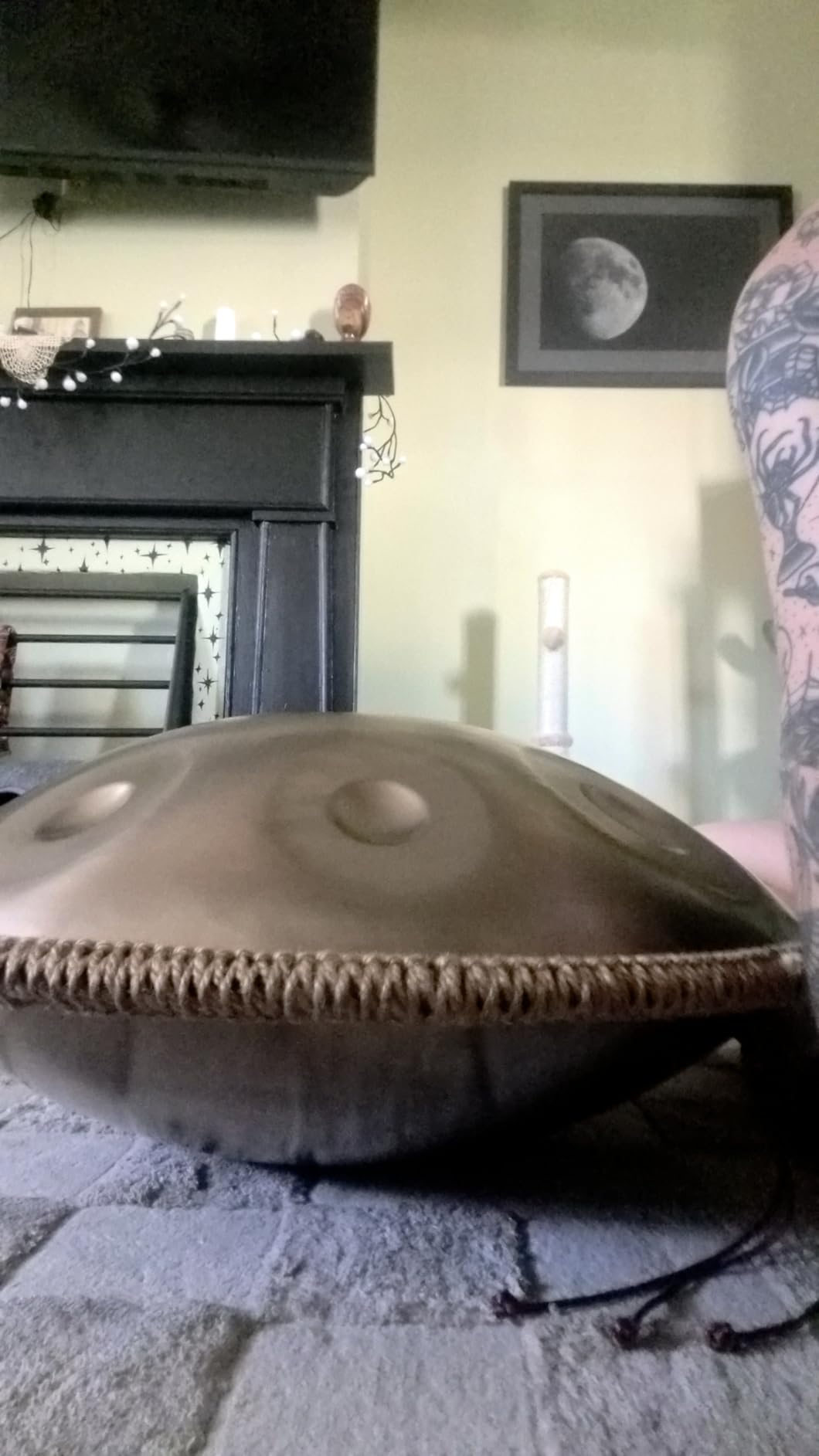 Handpan 432HZ, 10 Sounds 22 Inches D Minor Handpan Drum, Premium Steel Hand Pan Instrument for Adults, Classic Black customer photo 1