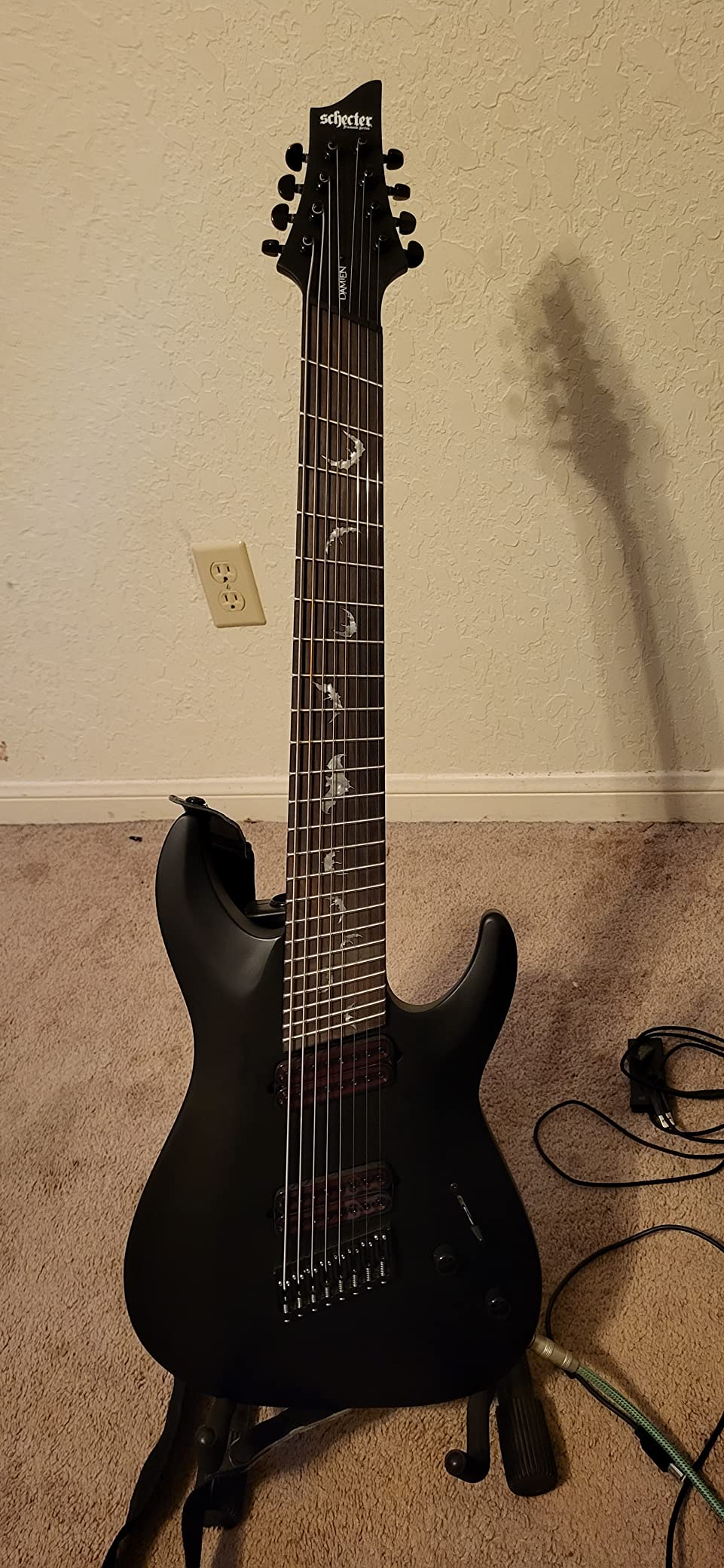 Schecter Damien-8 Multiscale 8-String Electric Guitar - Satin Black customer photo 1