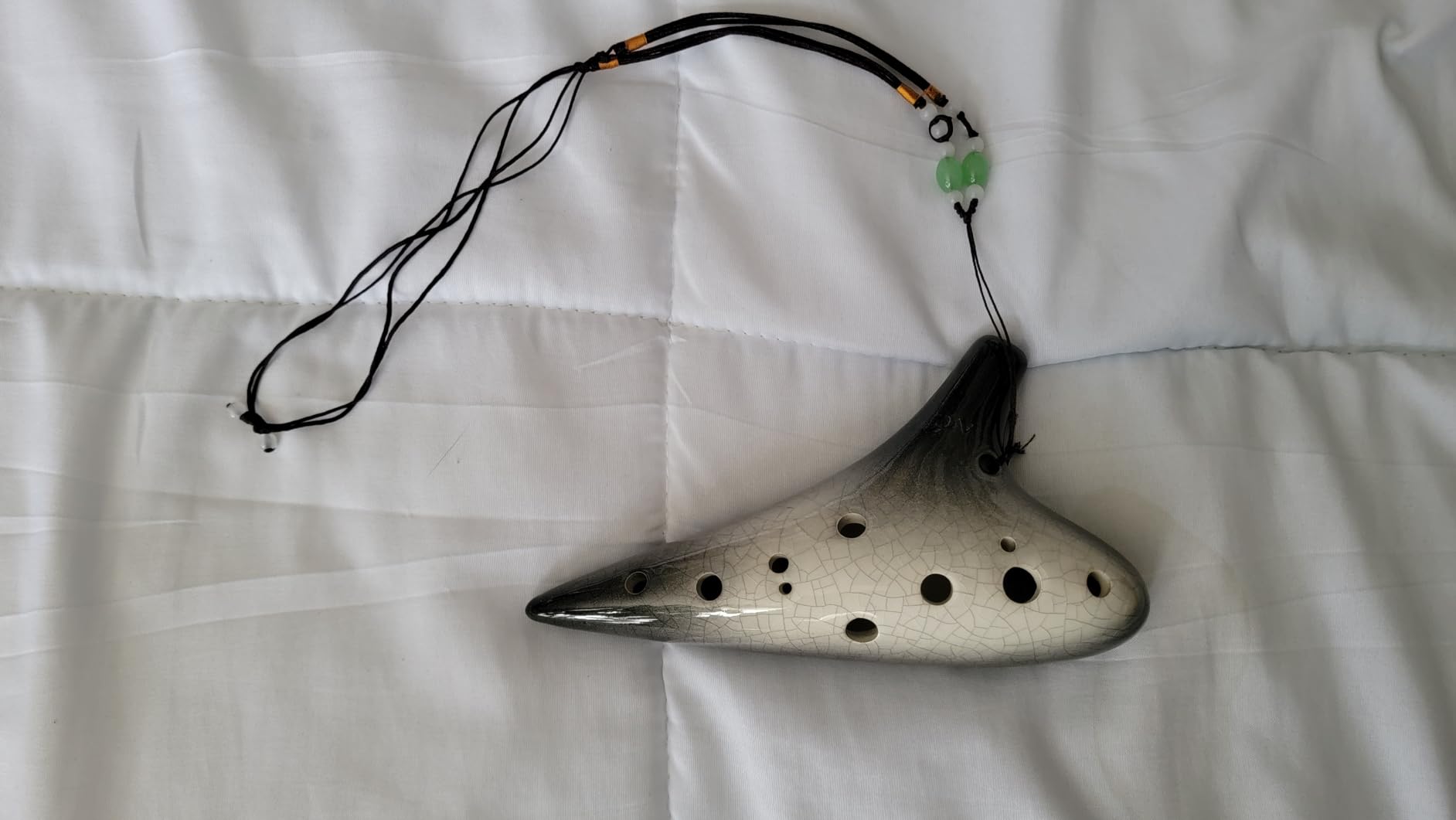 12 Hole Ocarina Instrument With Song Book for Beginner, Alto C Ceramic Ocarina (Starry Blue & Purple & Black) customer photo 1