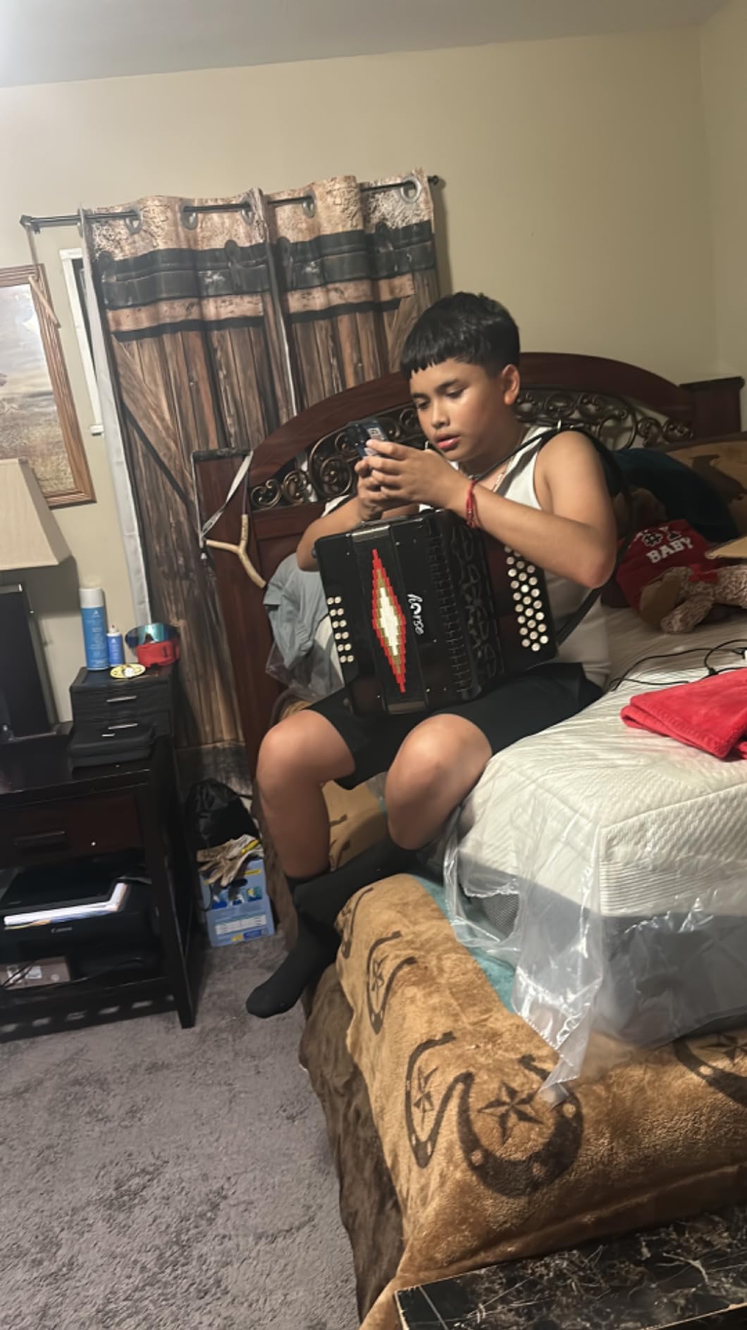 Horse 31 Key Accordion, 12 Bass 3-Row F/B/E Diatonic Accordions for Adults customer photo 1