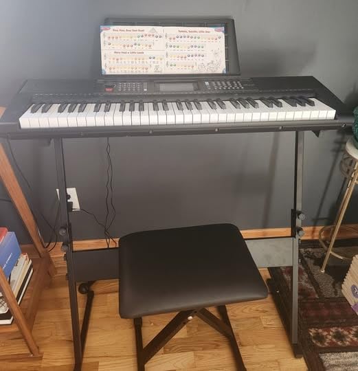 Donner 61 Key Keyboard Piano, Electric Piano Keyboard Kit with 249 Voices, 249 Rhythms - Includes Piano Stand, Stool, Microphone, Gift for Beginners, Black (DEK-610S) customer photo 1
