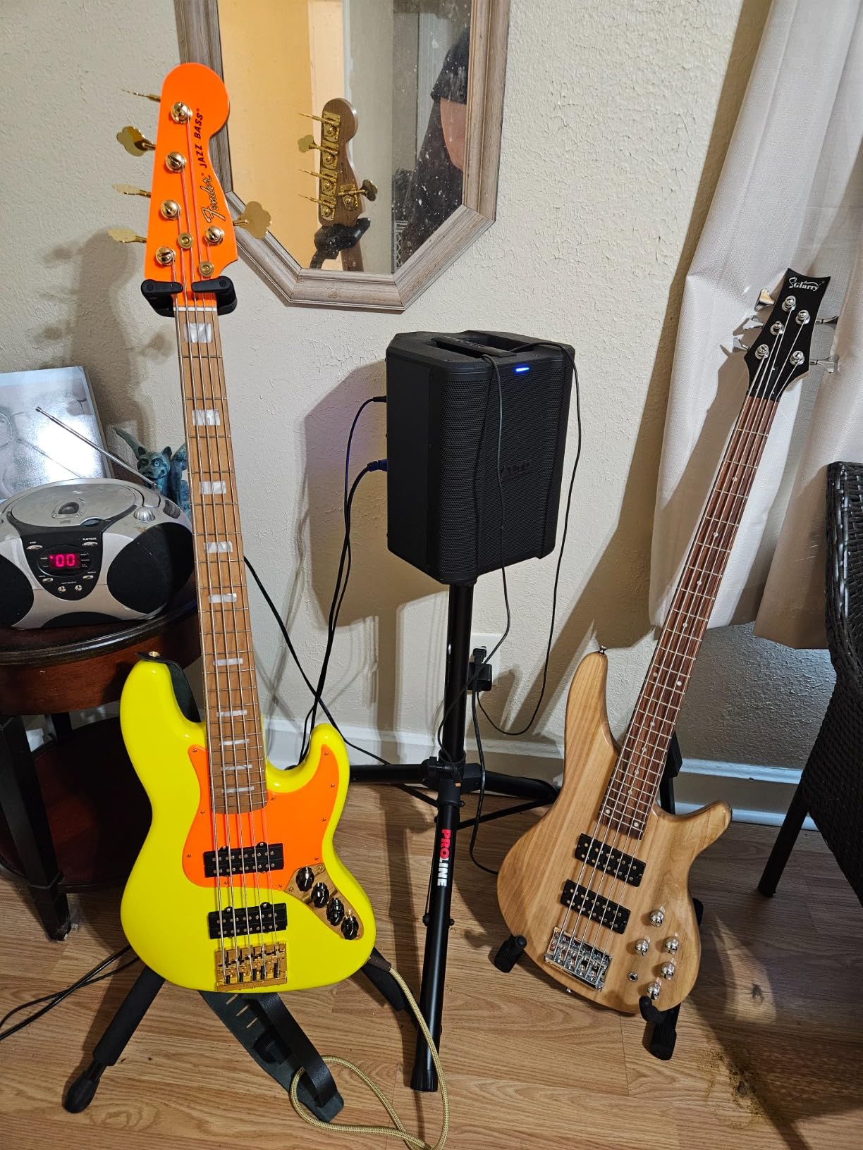 Ktaxon 5 String Electric Bass Guitar, Full Size Standard Right Handed Rosewood Fretboard Bass Kit with Gig Bag Strap Cable Wrench Tool (Upgraded Natural) customer photo 2