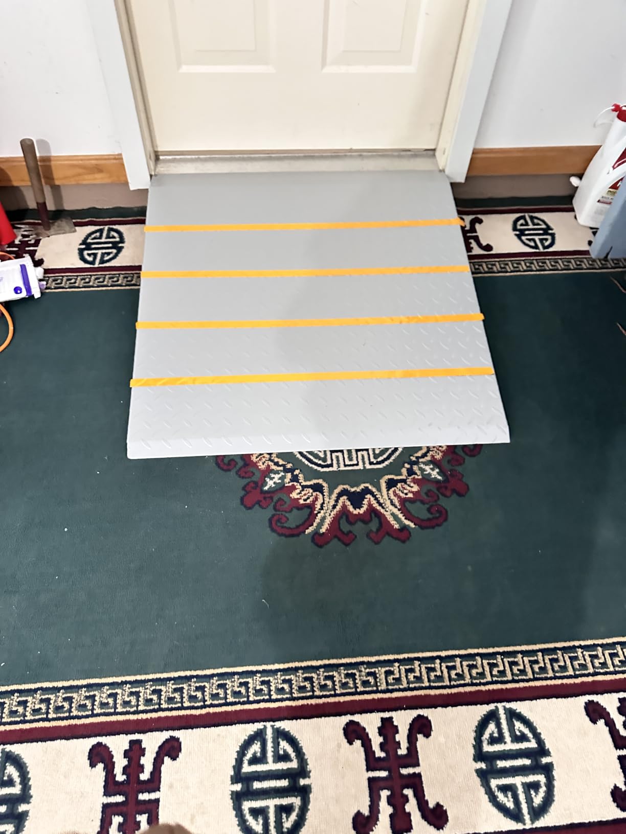 VNN Aluminum Shed Ramp 2PCS - 4' Long Loading Ramp for Riding Mower, Lightweight Sturdy Anti-Slip Ramps with Punch Plate Surface, 880 lbs Capacity for Lawn Mowers, ATV, Motorcycle customer photo 2