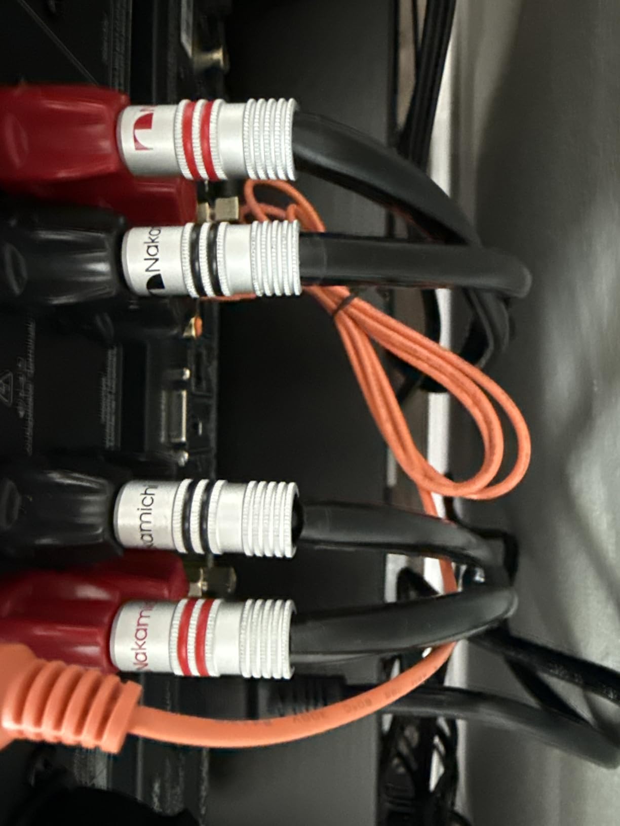 Nakamichi Excel Series 24k Gold Plated Banana Plugs with Speaker Cable Wire 99.9% Oxygen-Free Copper (OFC) Heavy Duty Braided for Amplifier Hi-Fi Home Theatre - Black (12 AWG / 10 feet / 3.0m) customer photo 1