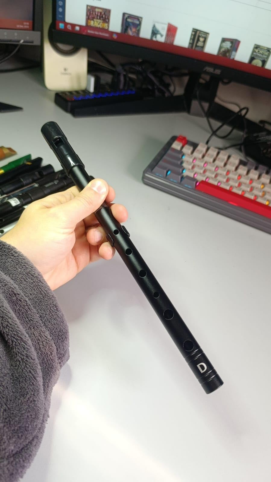 Rayzm Tin Whistle/Irish Flute, C-Key 6-Hole Aluminum Penny Whistle for Beginners (Silver) customer photo 1