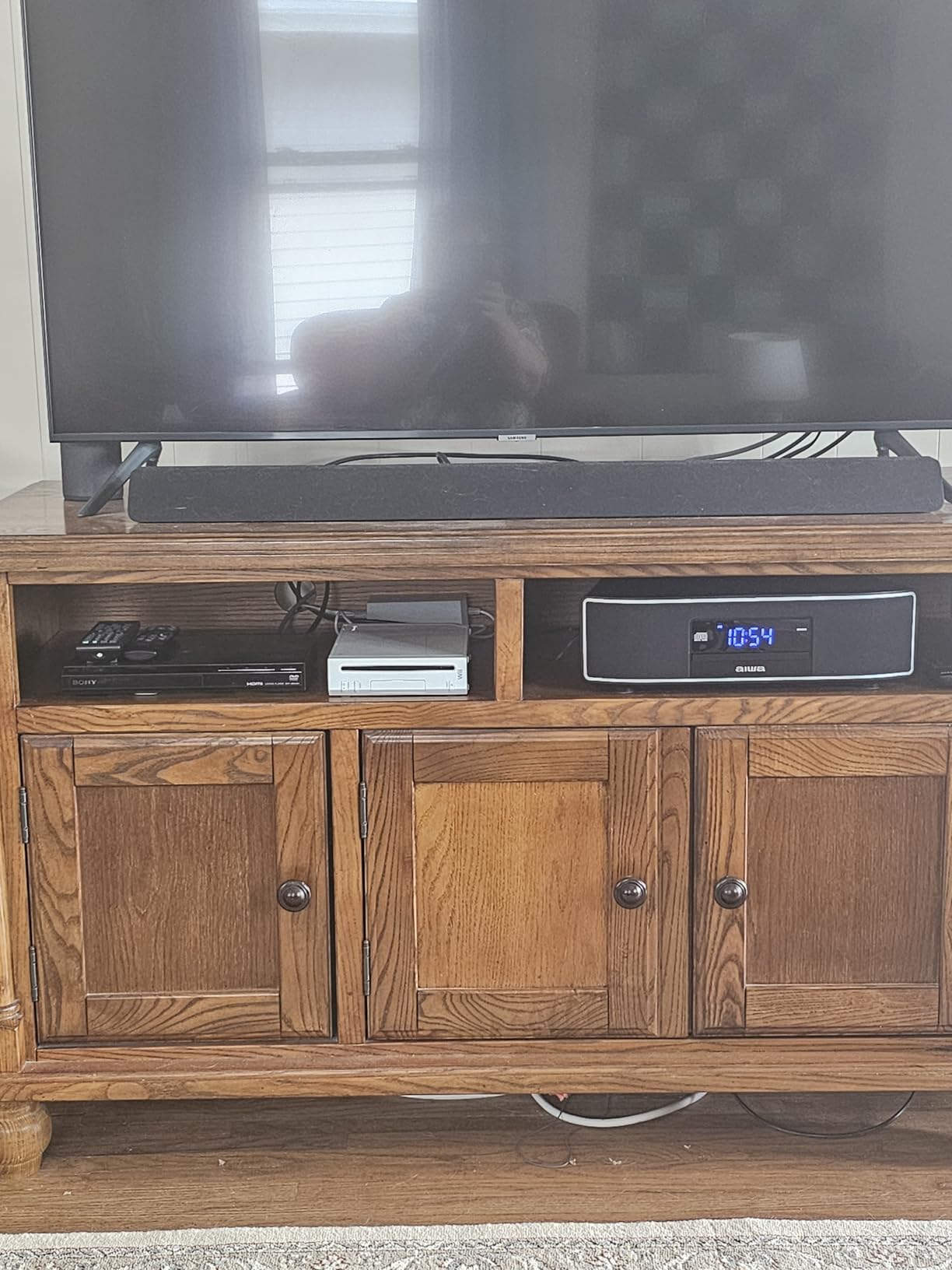 Aiwa Bluetooth Home Speaker System, 30W RMS, CD Player, FM Radio (Black) customer photo 1