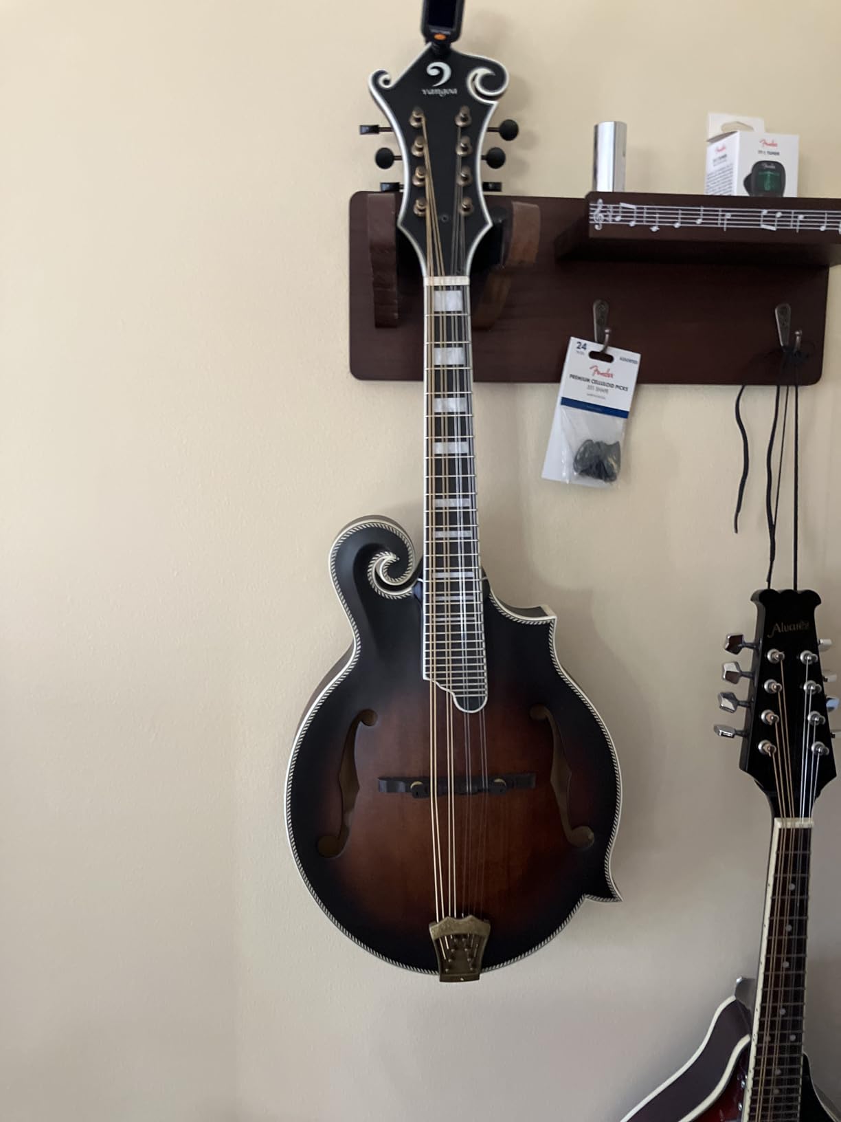 Vangoa F-Style Mandolins Instrument, Solid Spruce and Maple, 29-Fret, Ebony Fingerboard and Bridge, 8 String Acoustic Mandolin, Classic Sunburst customer photo 1