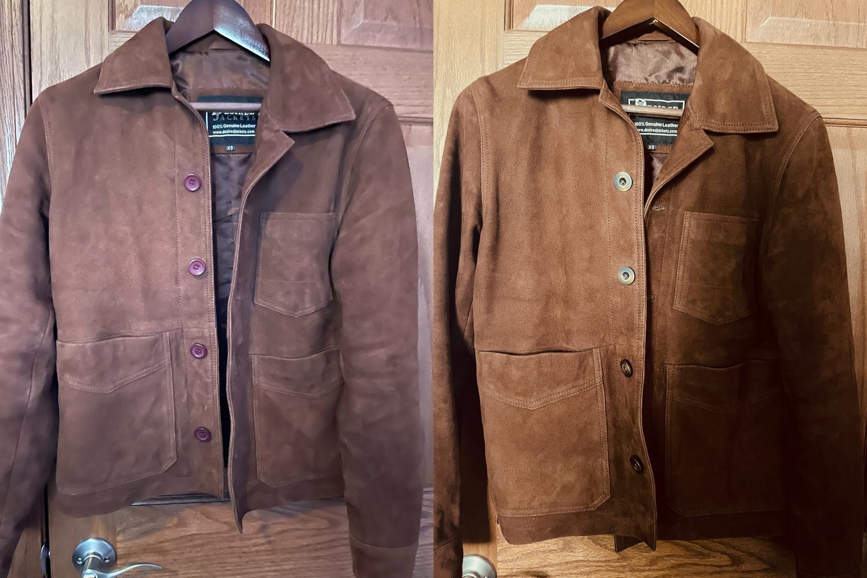 Suede Leather Jacket Men - Real Lambskin Suede Casual Leather Jackets For Men - Mens Suede Jacket customer photo 1