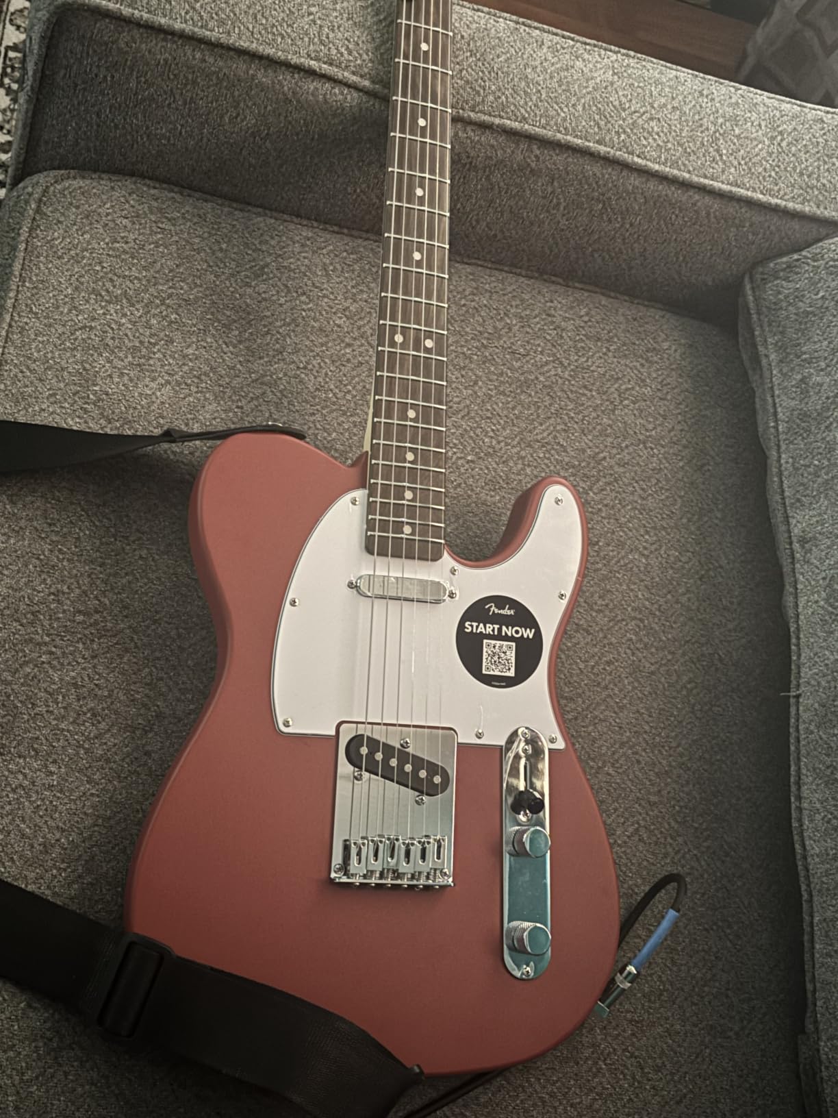 Fender Squier Debut Series Telecaster Electric Guitar, Beginner Guitar, 2-Year Warranty, Includes Free Lessons, Black with Satin Urethane Finish customer photo 1