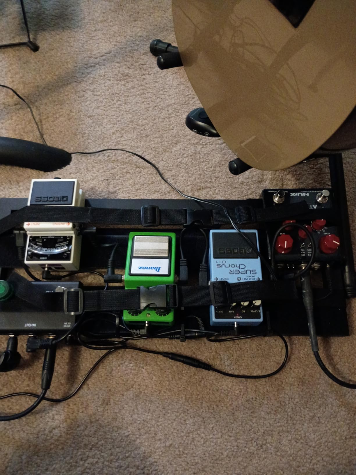 Small Guitar Pedal Board, 15x5.7x1.18