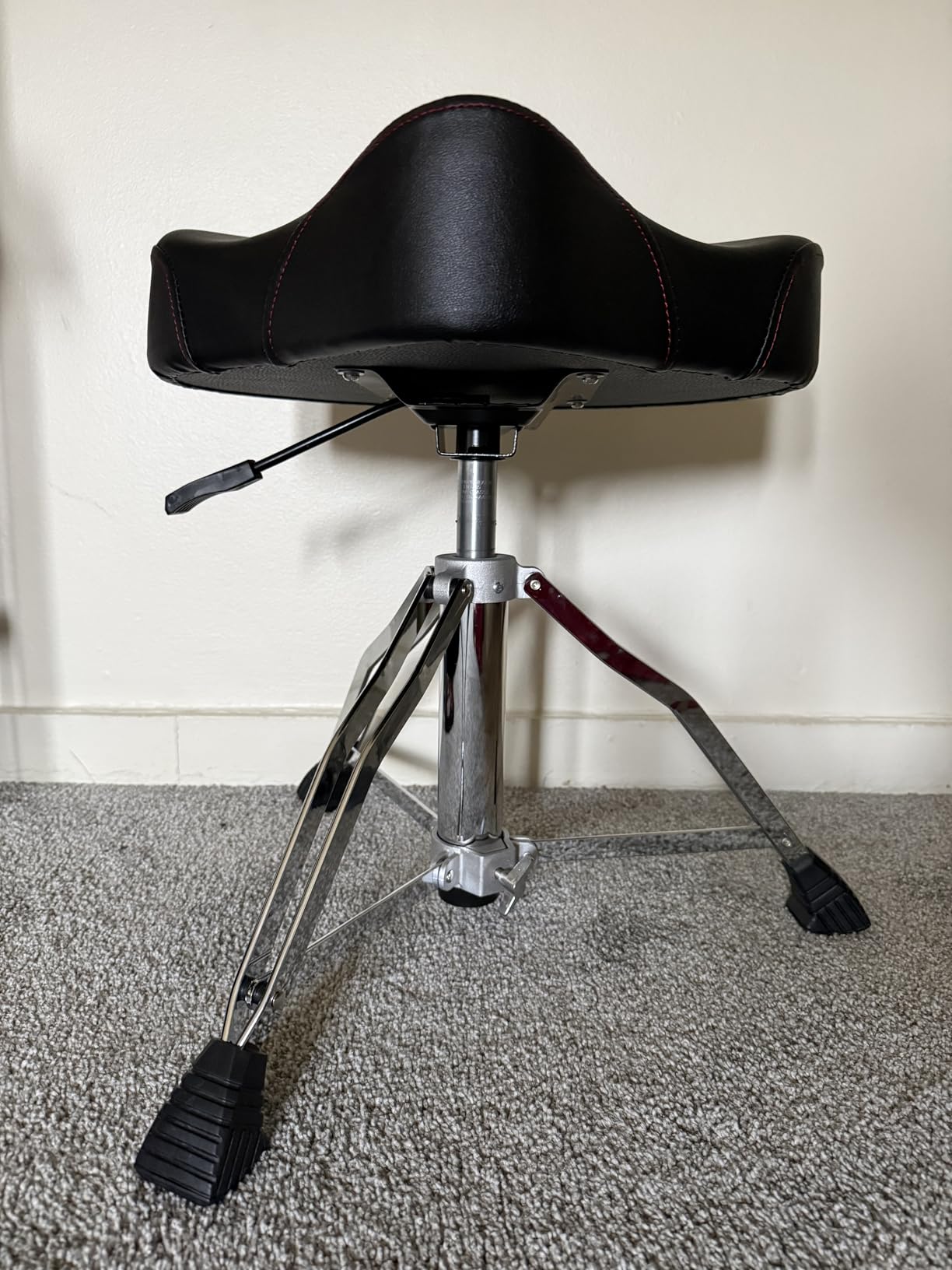 Ramzi Drum Throne, Airlift Heavy Duty Drum Thrones Seat, Adjustable Stool Drum Motorcycle Style Drum Throne Drummer Stool with Double Braced Anti-Slip Feet Saddle Drum Seat customer photo 2