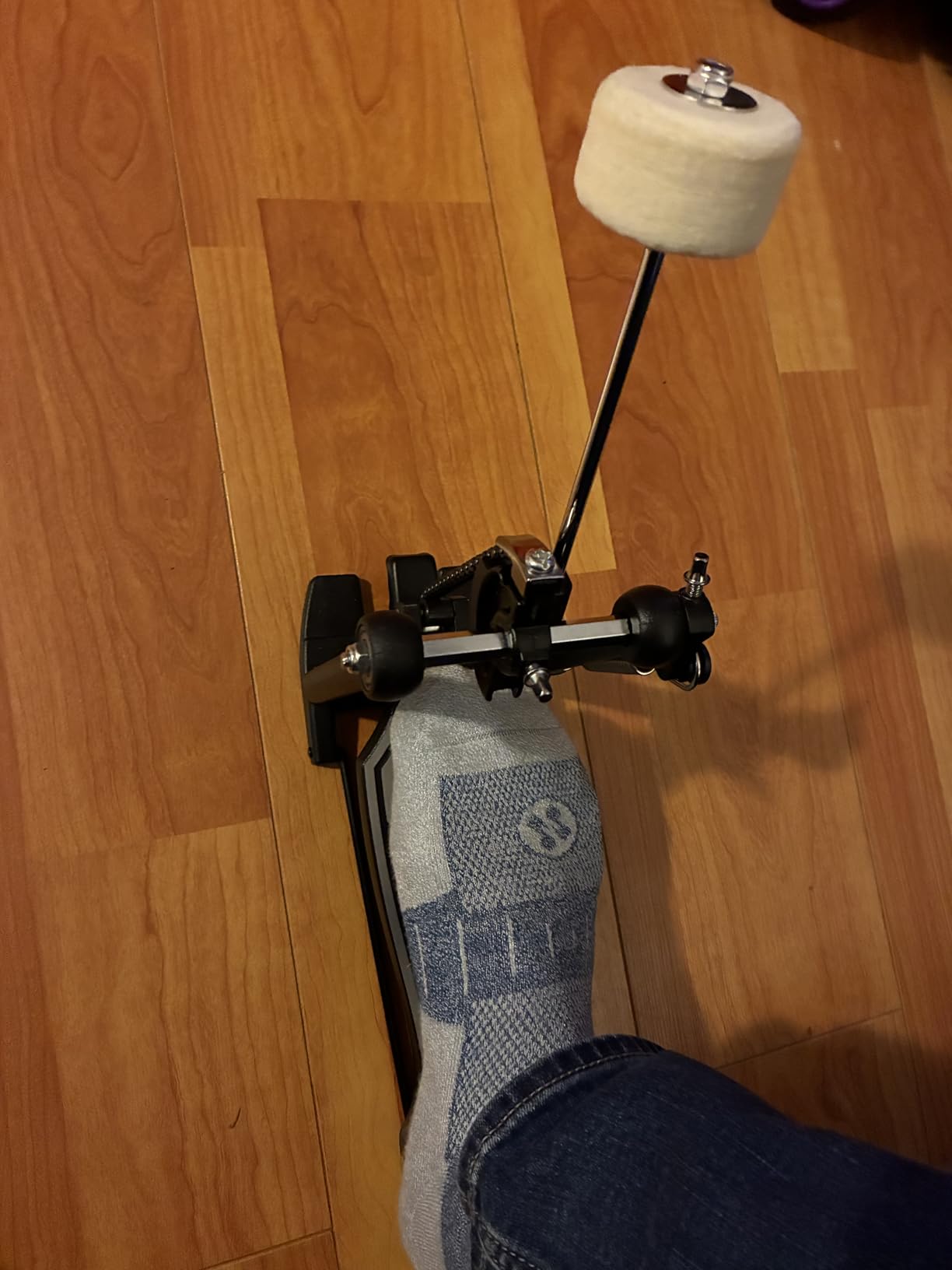 Double Bass Pedal, Double Chain Double Bass Drum Pedals, Double Kick Drum Pedal with Patch Suit for Kick Drum customer photo 2