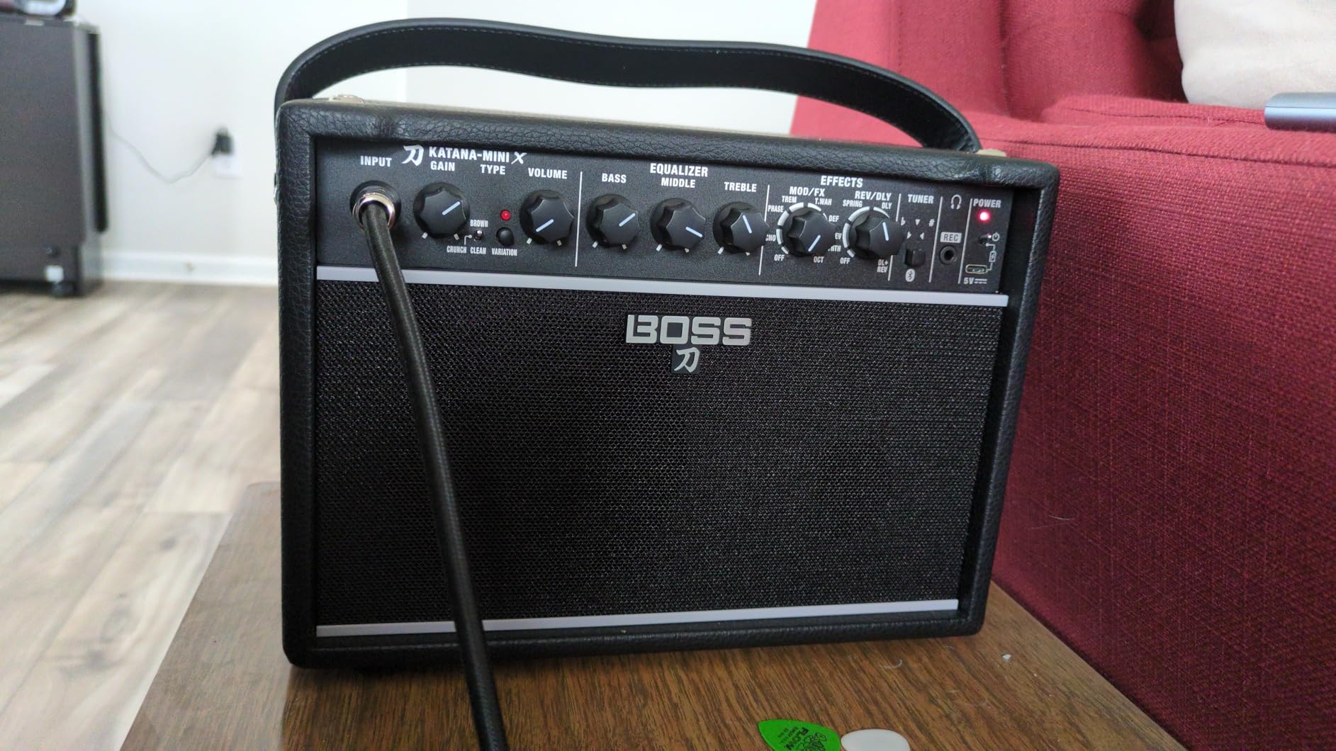 BOSS Katana-Mini X | Powerful 10-Watt Mini Amplifier for Electric, Acoustic & Bass | Tube Logic Design | Custom 5