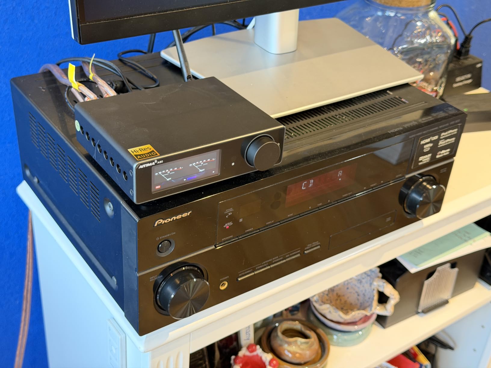 AIYIMA A80 Bluetooth Stereo Amplifier DAC HiFi Home Audio Component TPA3255 with PFFB, 2 Channel Hi-Res Class D Power Amp | PC-USB COA Opt Inputs, Digital VU Meter | Pre-Out | TRS Balanced Input customer photo 1