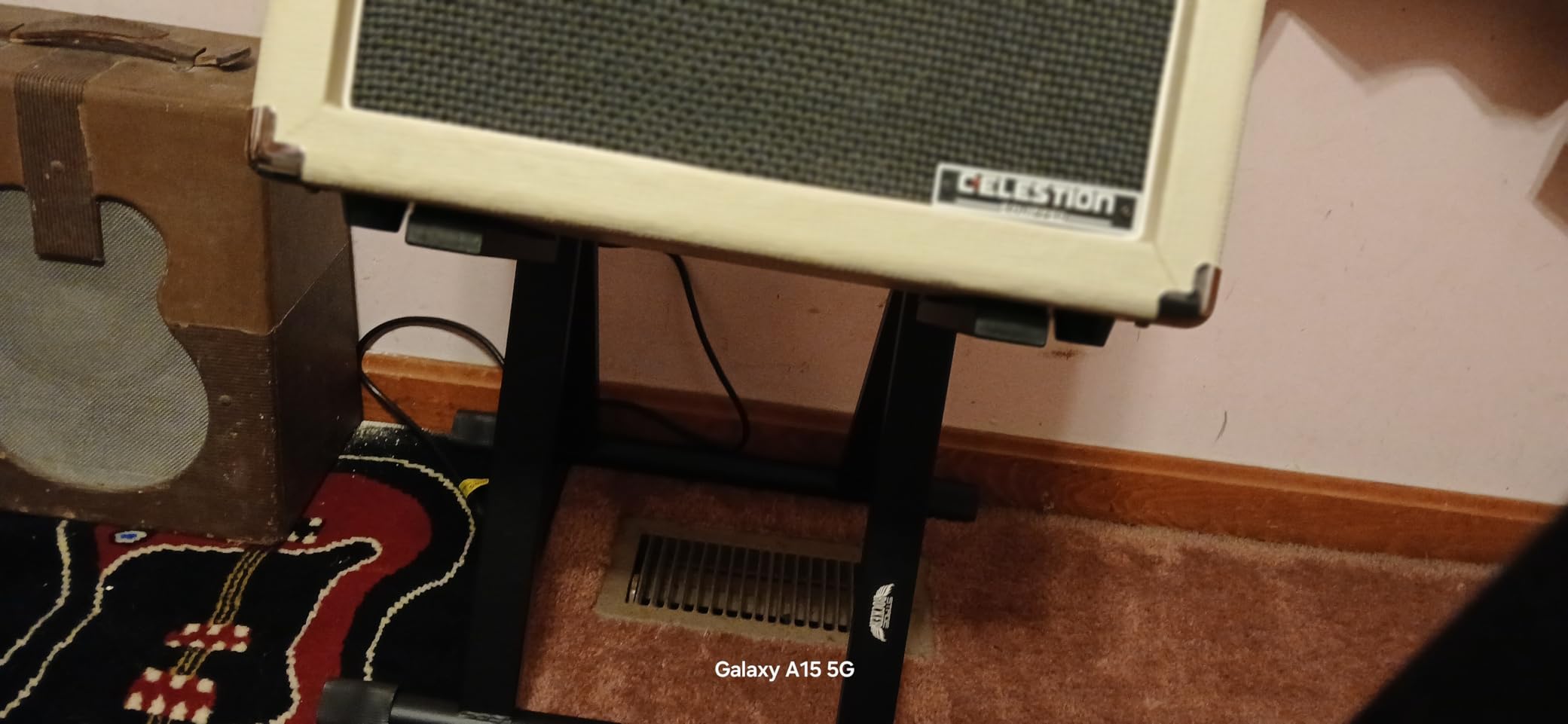 Stage Rocker Heavy Duty Amp Stand for Guitar and Bass, Stable 64 Degree A-Frame Support for Heavy Duty Amps, 150 lbs Capacity, Adjustable Height 26-31