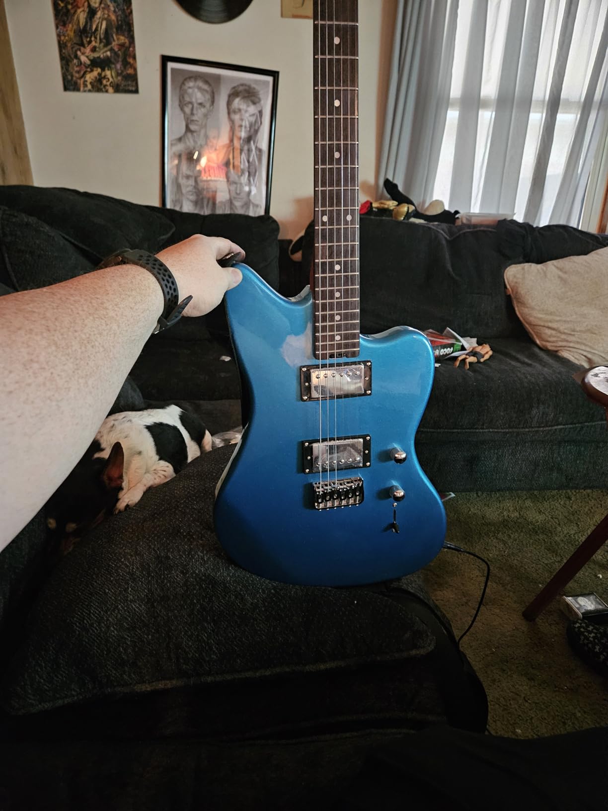 KGD Jazzmaster Mahogany Solid Body Electric Guitar, Roasted Maple Neck, H-H Pickups customer photo 1