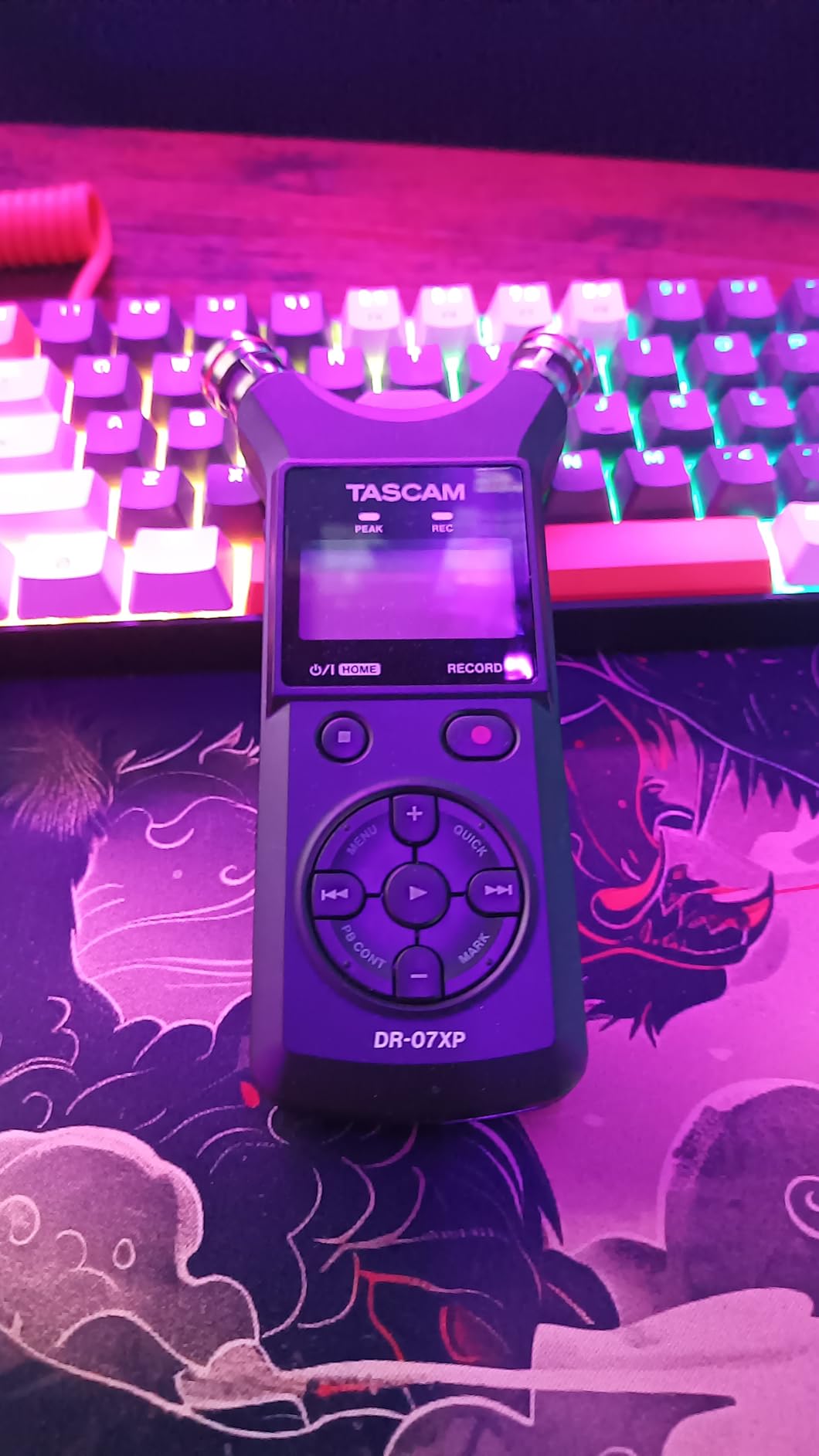 TASCAM DR-07XP 32-Bit Float Portable Handheld Field Recorder and USB-C Audio Interface -- With Adjustable Mics for Digital Stereo Recording of Music, Sound, Voice, Audio for Video and Podcasting customer photo 1