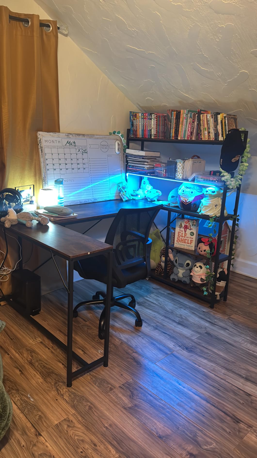 SEDETA L Shaped Desk with Storage Shelves, 63