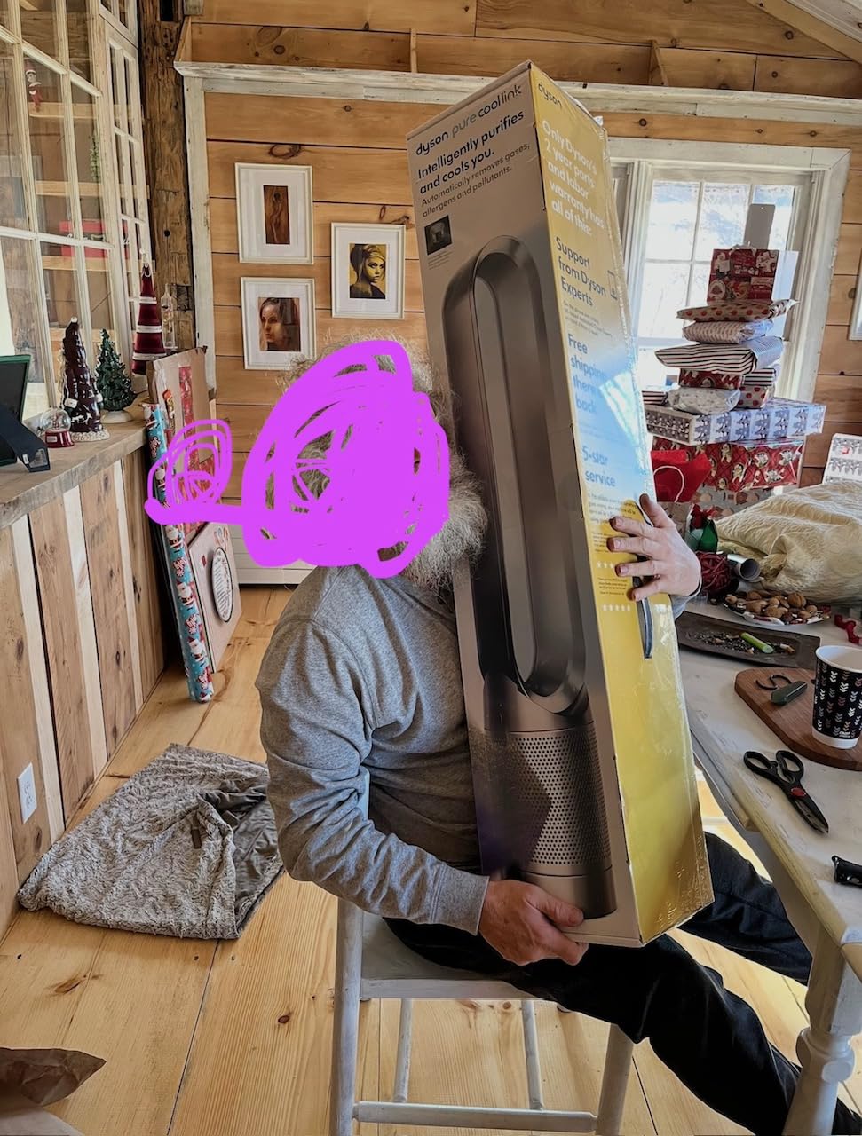 Dyson Purifier Cool PC1, HEPA Air Purifier Tower Fan, App and remote controlled, 350 degree oscillation, 10 levels, bladeless (White) customer photo 2