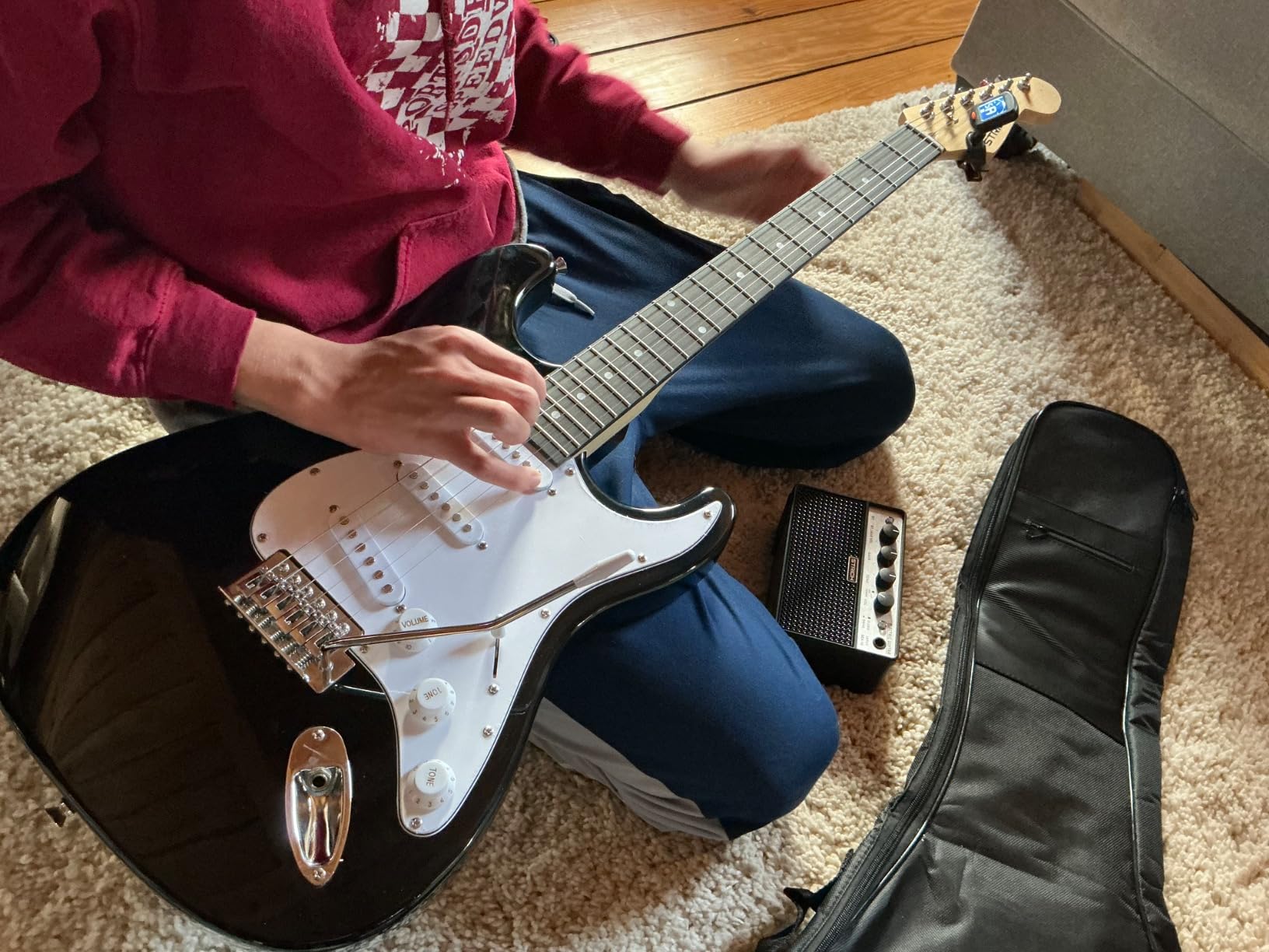 STRICH Electric Guitar Left Hand Beginner Kit, Solid Body 39