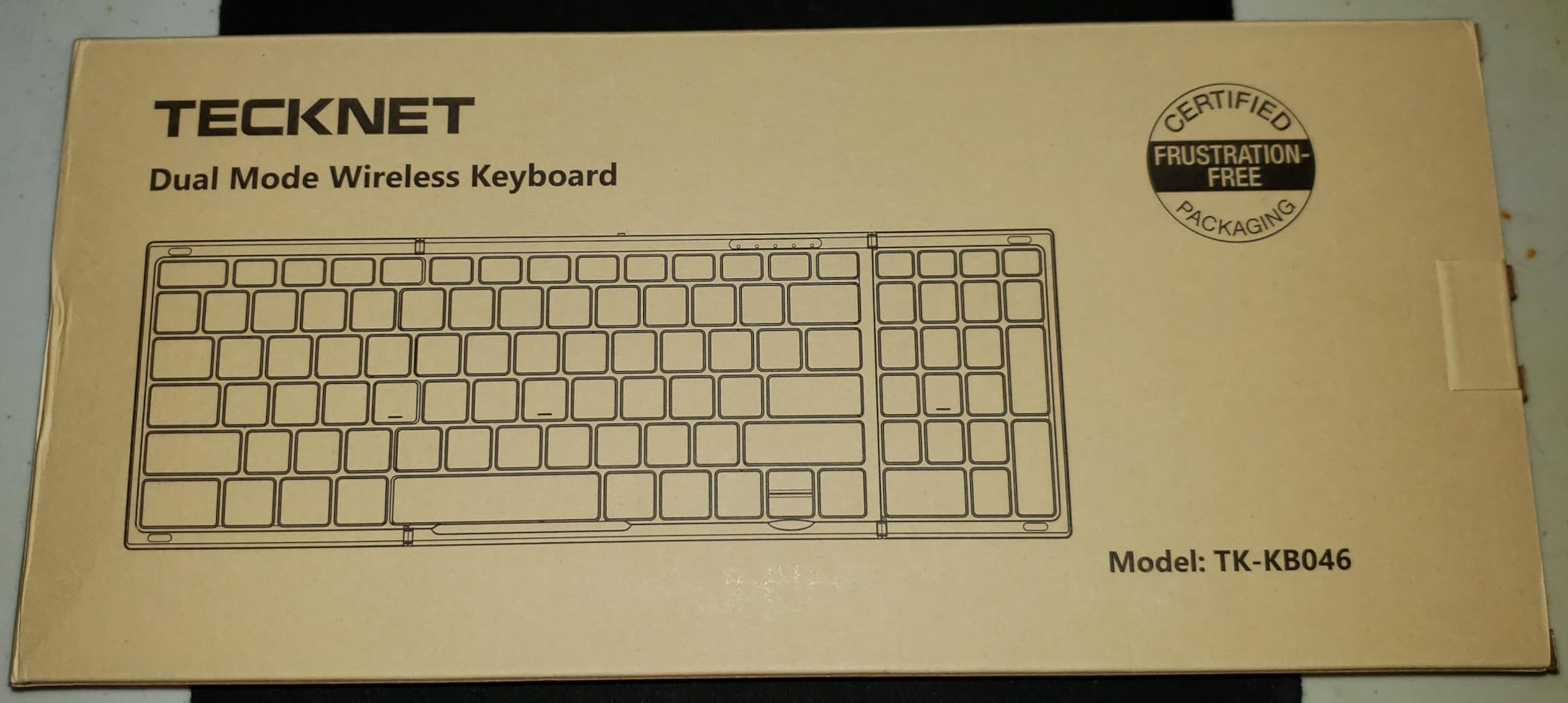 TECKNET Wireless Foldable Bluetooth Keyboard, Rechargeable Portable Keyboards for Travel with Number Pad, Full-Size Connect Up to 3 Devices for iPad Tablet Smartphone Laptop PC Windows iOS Android customer photo 1